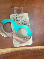 Nancy Reid Carr Modern Boho - Wood Resin Drop Earings -