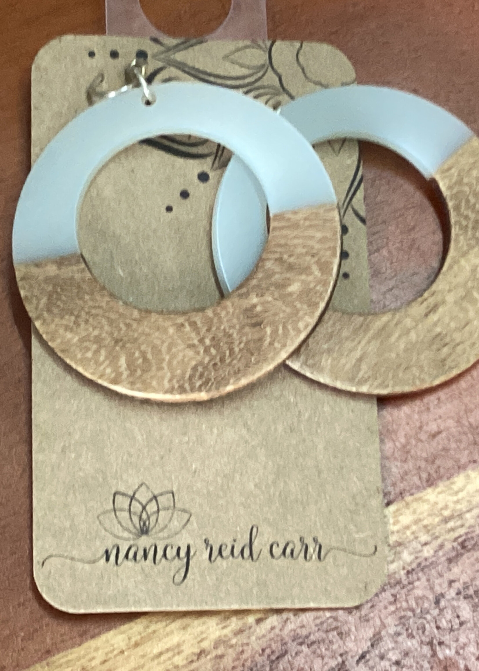 Nancy Reid Carr Modern Boho - Wood Resin Drop Earings -