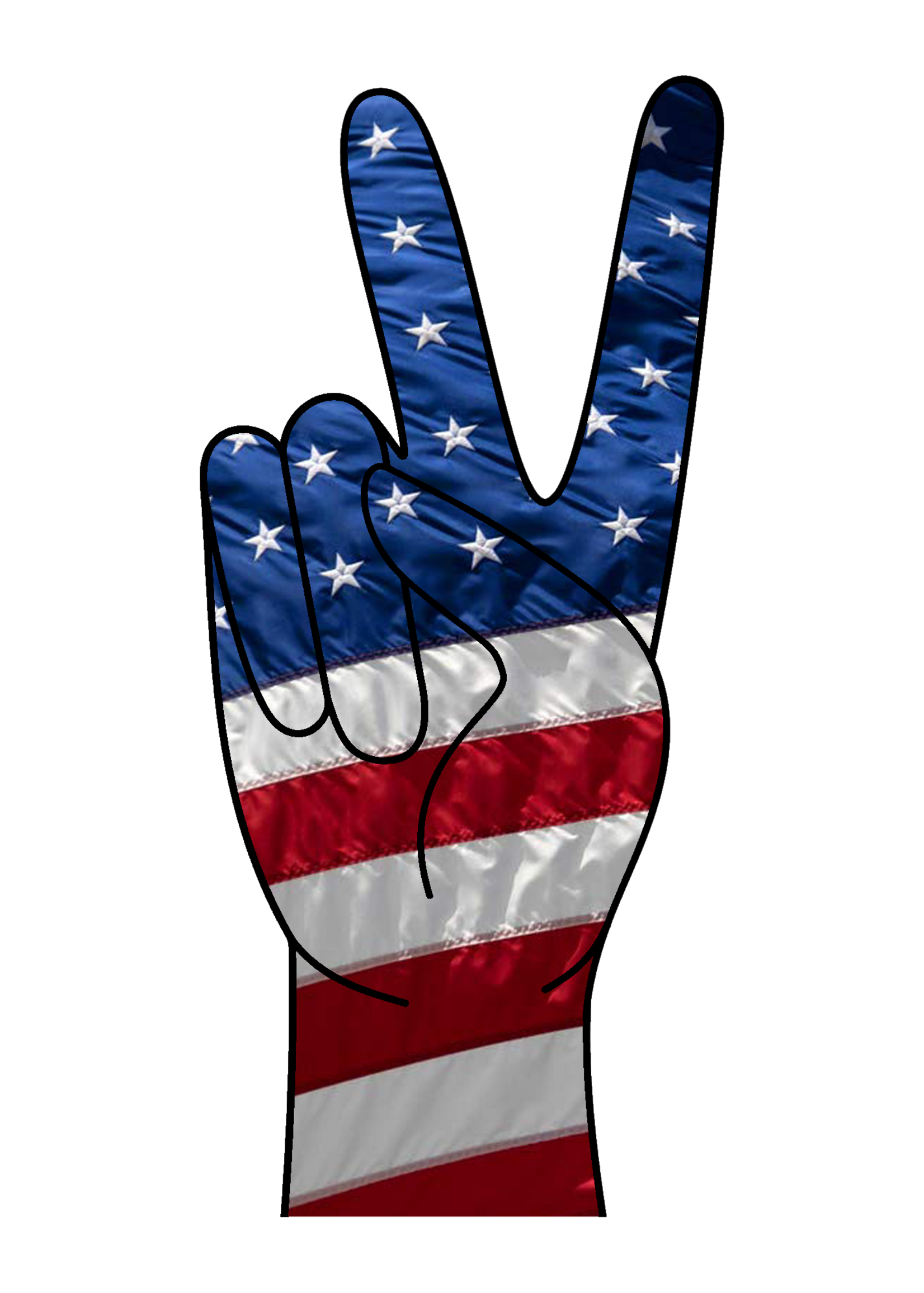 Darting Around American Flag Peace Sign DTF