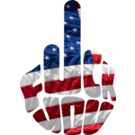 Darting Around American Flag F-You DTF