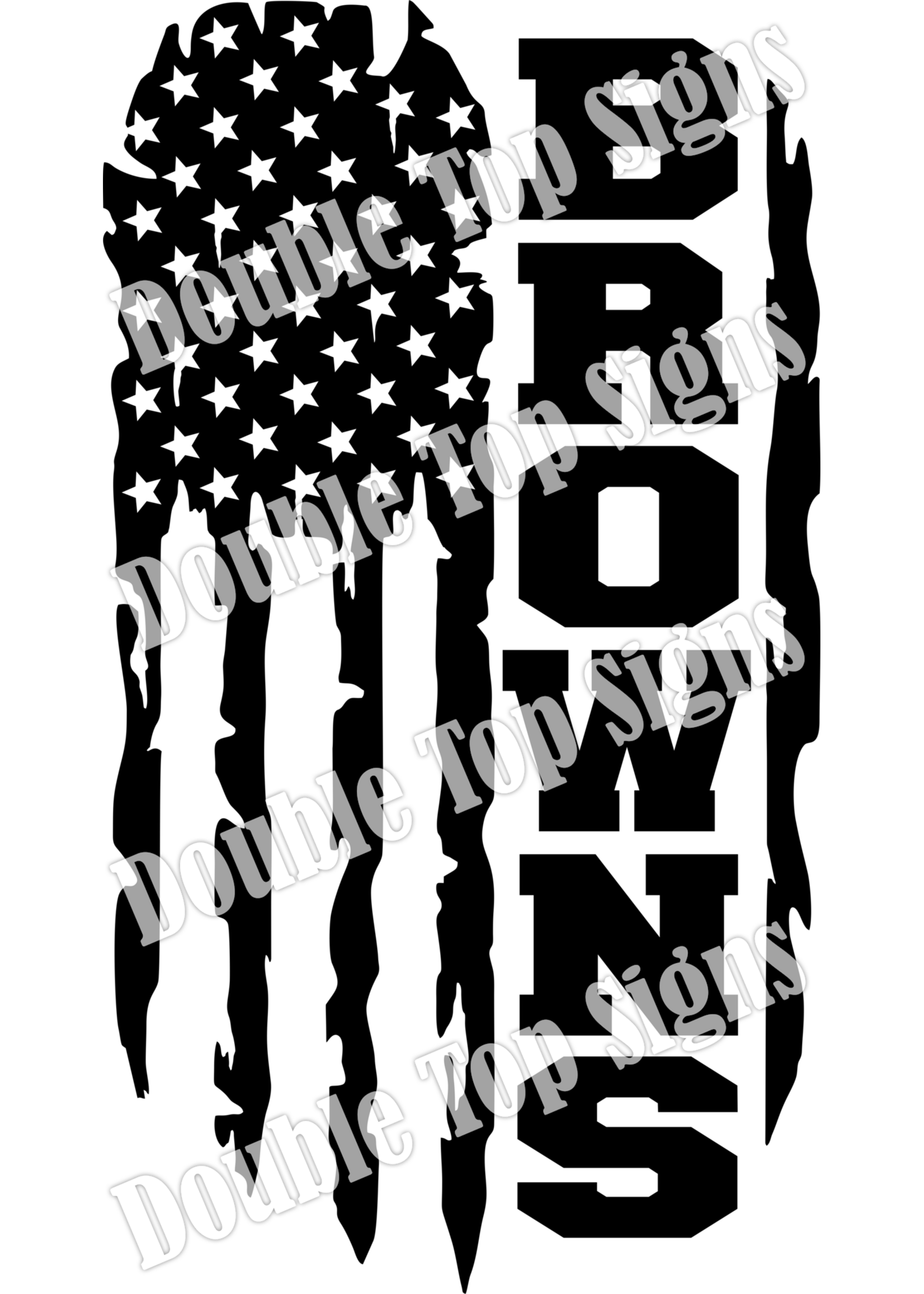 Darting Around Cleveland Browns Black Flag - DTF Print