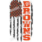 Darting Around Cleveland Browns Colored Flag - DTF Print