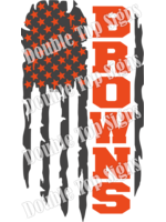 Darting Around Cleveland Browns Colored Flag - DTF Print