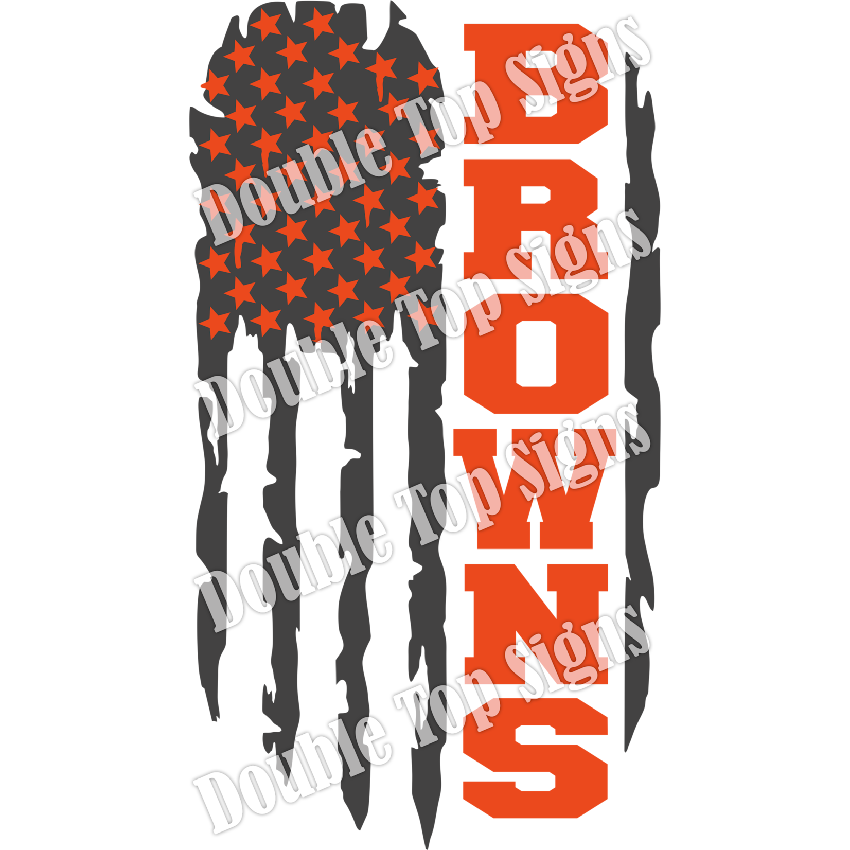 Darting Around Cleveland Browns Colored Flag - DTF Print