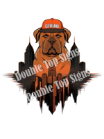 Darting Around Cleveland Browns Skyline - DTF Print