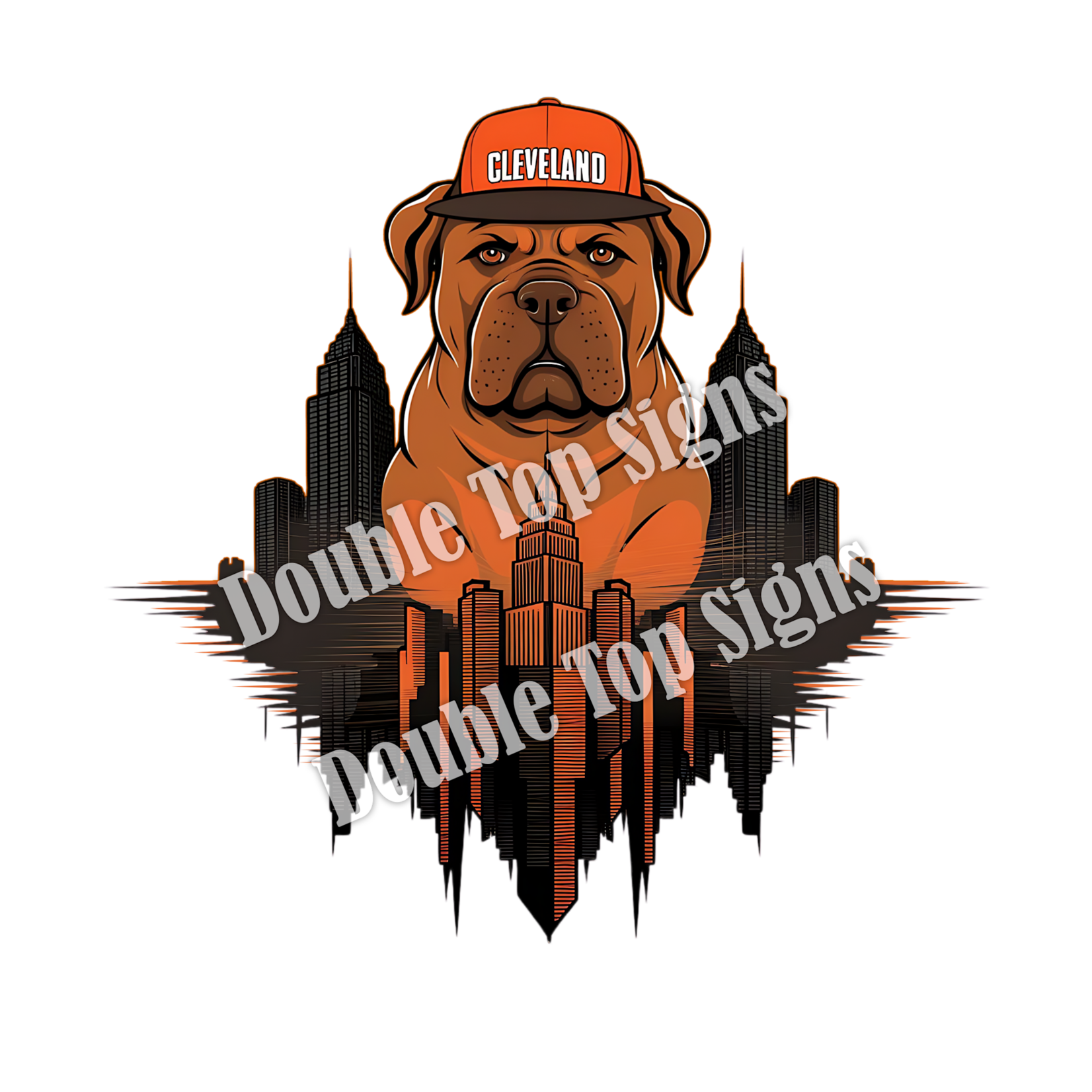 Darting Around Cleveland Browns Skyline - DTF Print