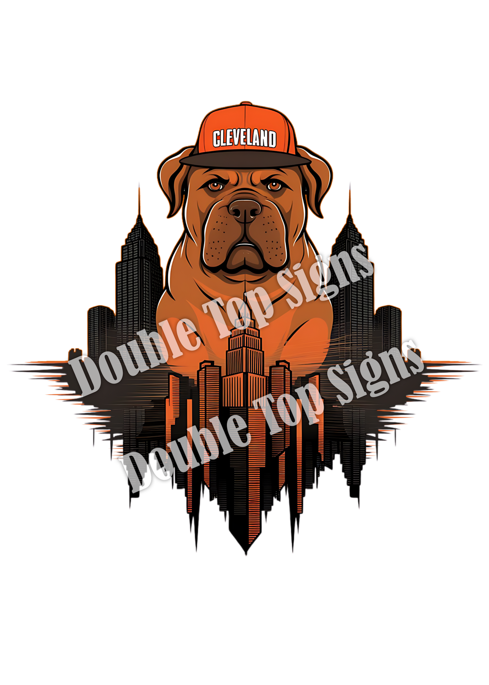 Darting Around Cleveland Browns Skyline - DTF Print