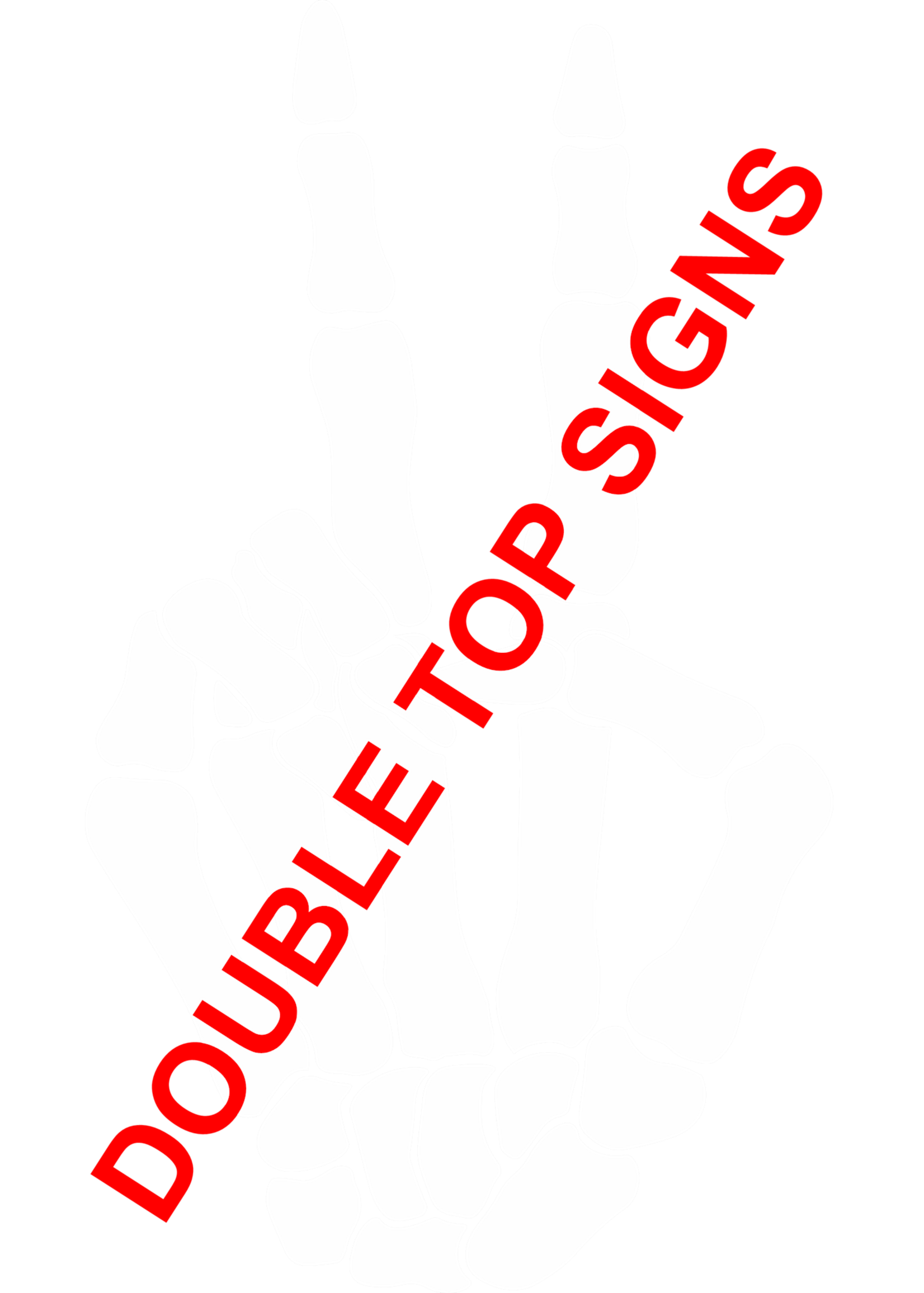Darting Around Skeleton Hand Peace Sign