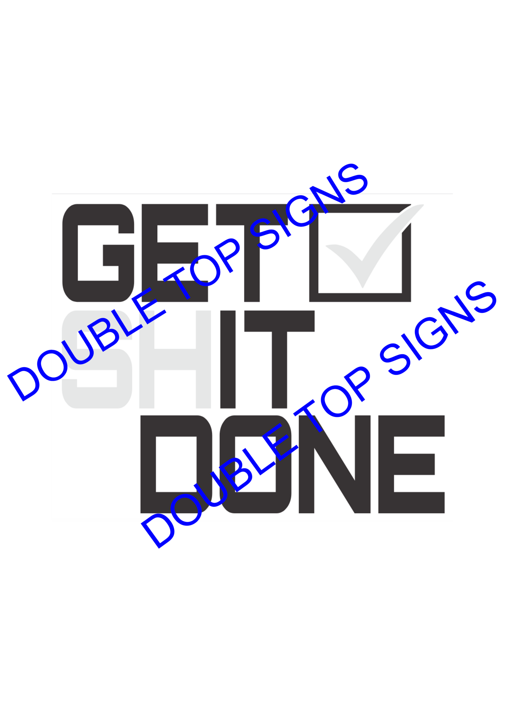 Double Top Signs Get (Sh)it Done - Design