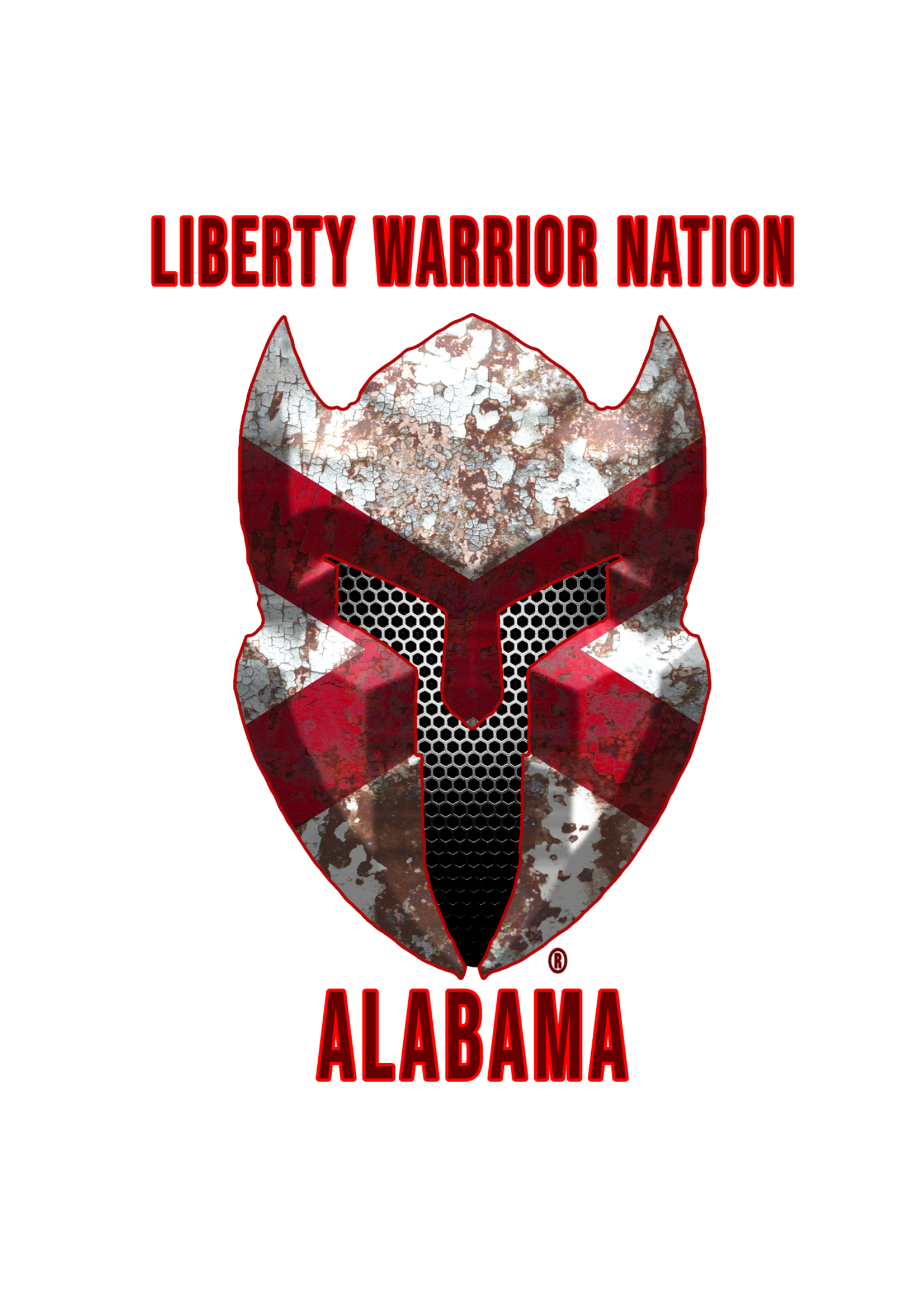 LWN LWN Badge Alabama State with Text Uv Sticker