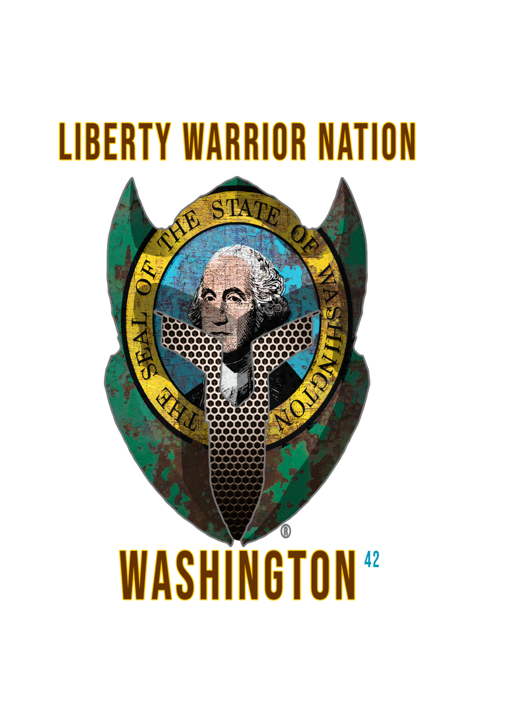 LWN LWN Badge Washington State with Text Uv Sticker