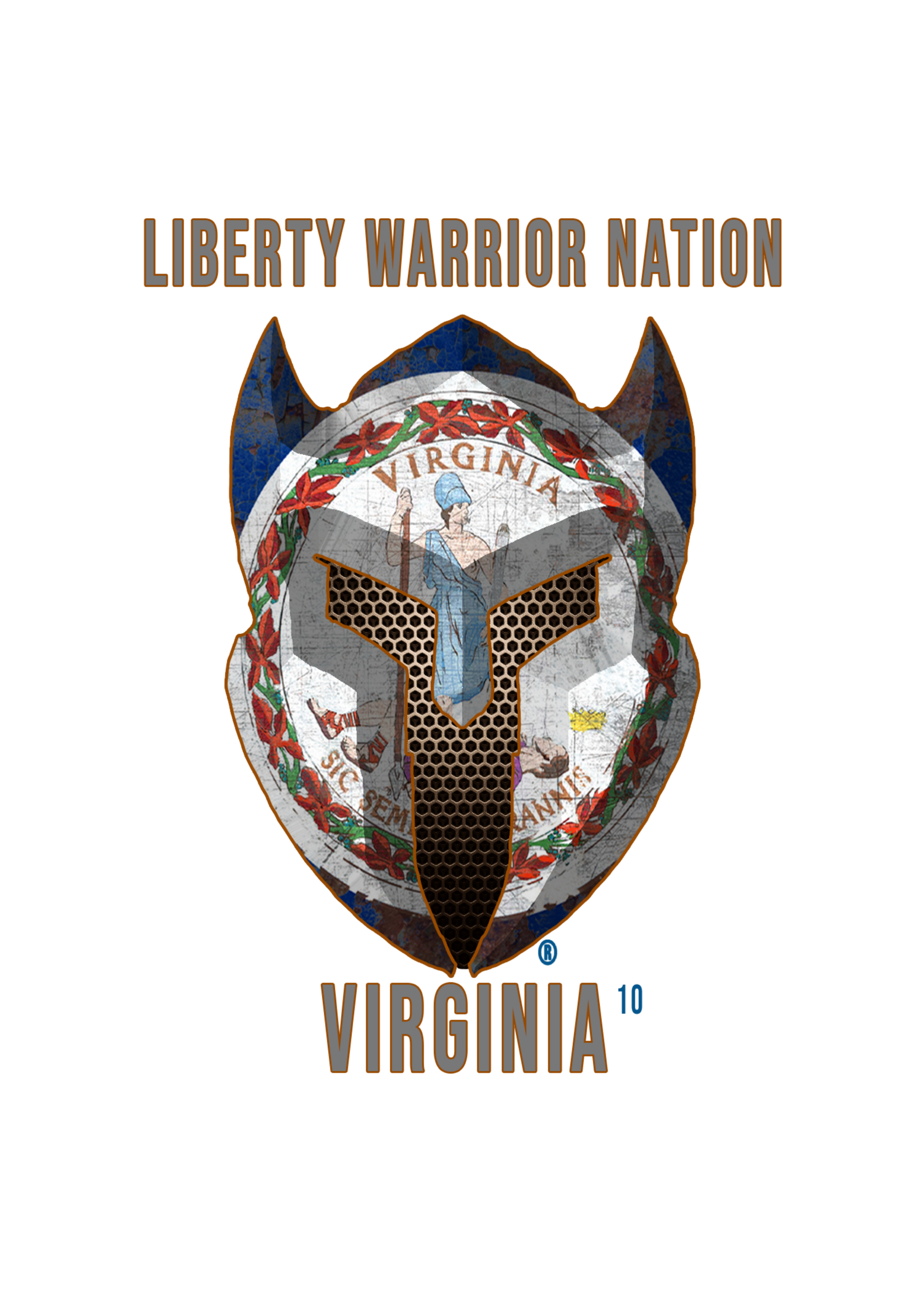 LWN LWN Badge Virginia State with Text Uv Sticker