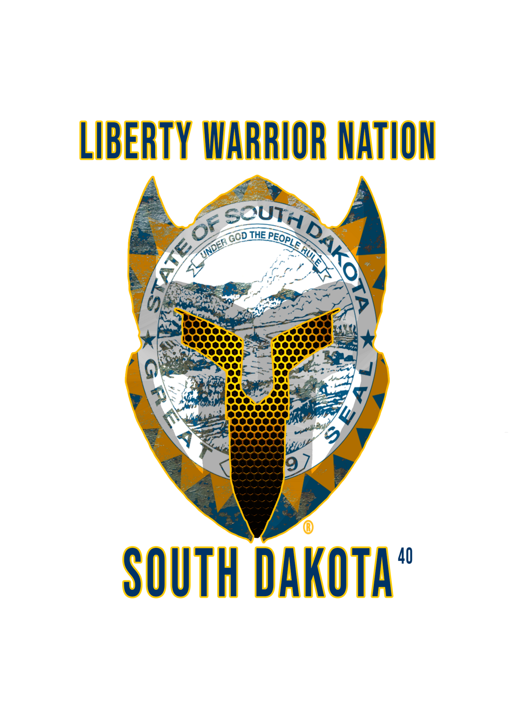 LWN LWN Badge South Dakota State withText Uv Sticker