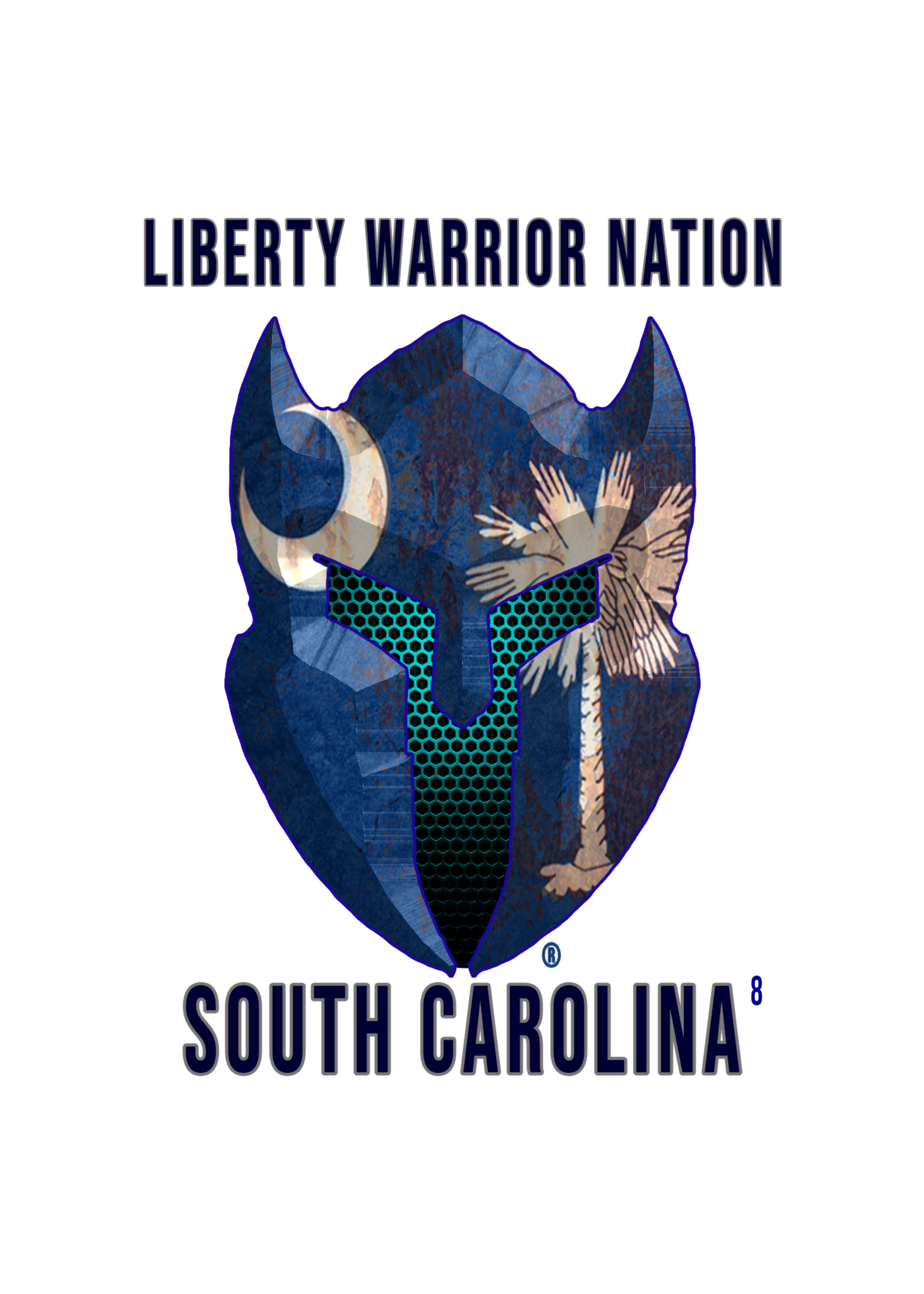LWN LWN Badge South Carolina State with Text Uv Sticker