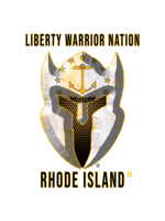 LWN LWN Badge Rhode Island State with Text Uv Sticker