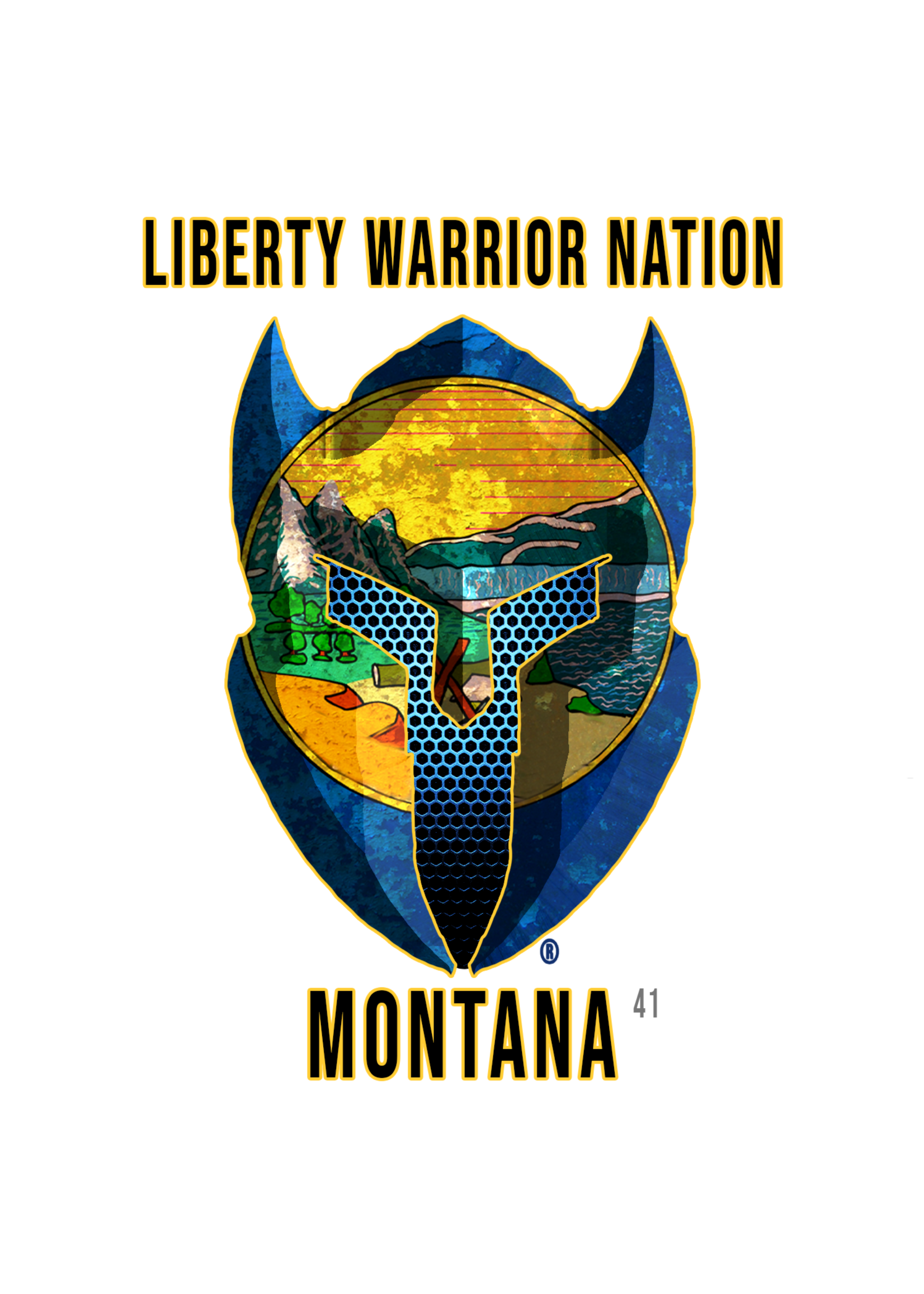 LWN LWN Badge Montanna State with Text Uv Sticker