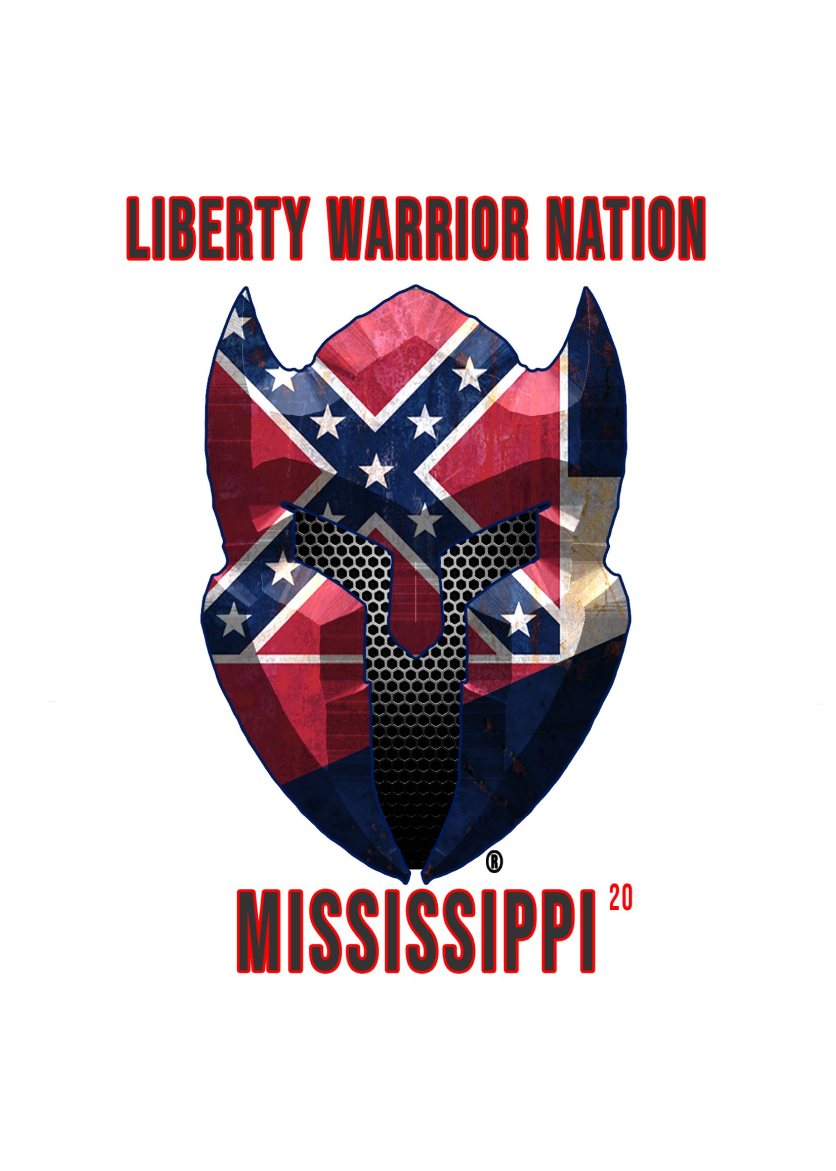 LWN LWN Badge Mississippi State with Text Uv Sticker