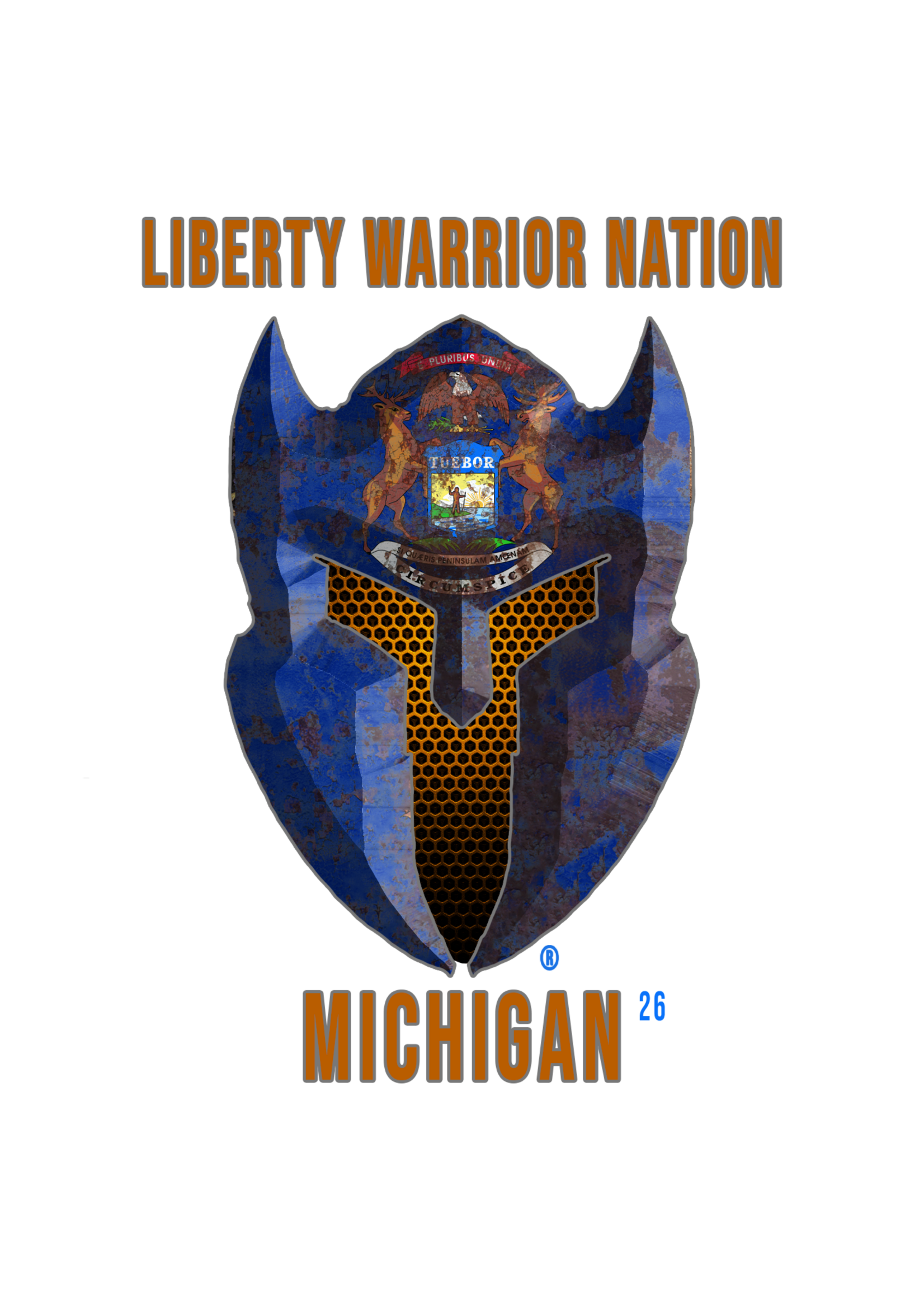 LWN LWN Badge Michigan State with Text Uv Sticker