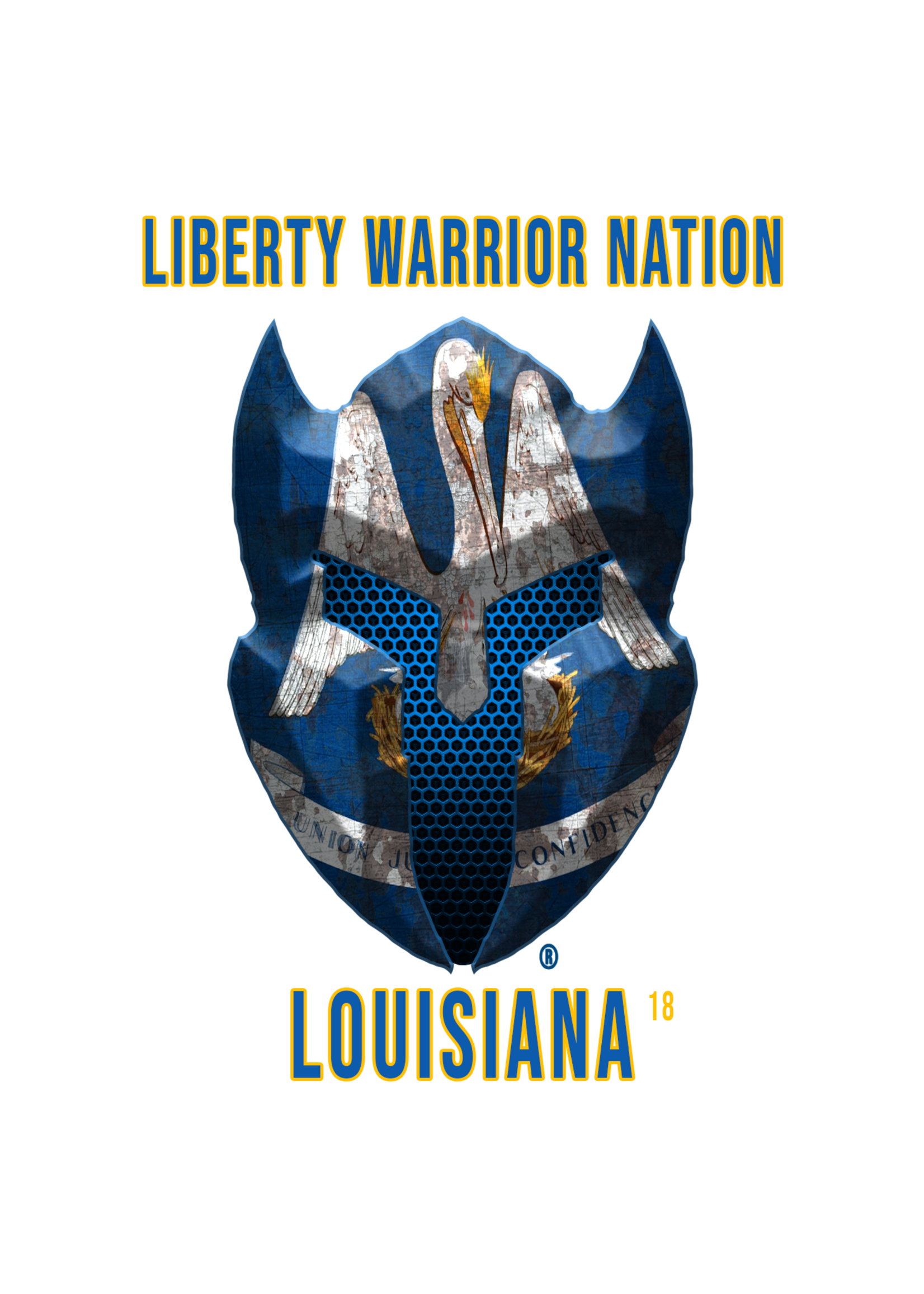 LWN LWN Badge Louisiana State with Text Uv Sticker