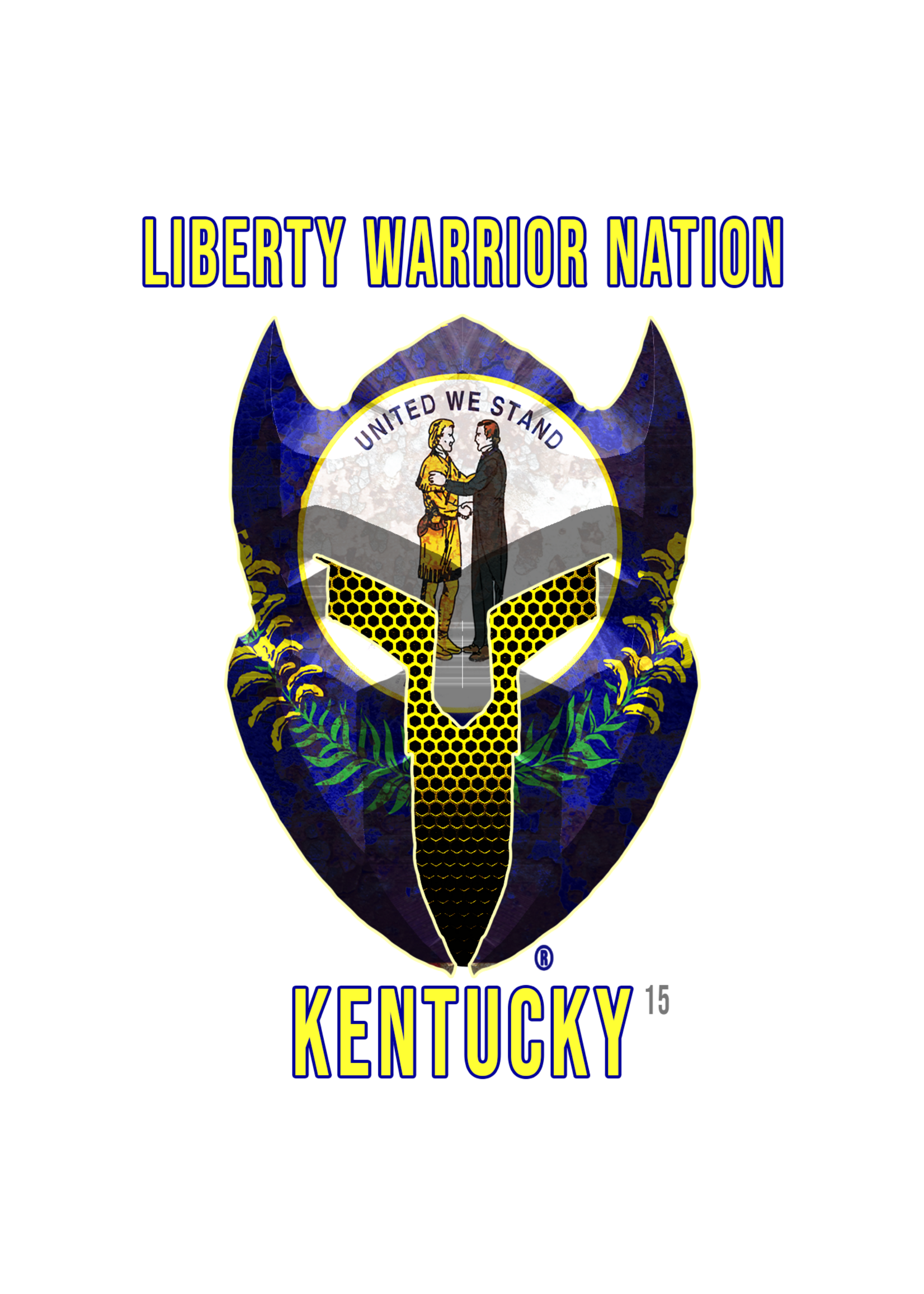 LWN LWN Badge Kentucky State with Text Uv Sticker