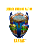LWN LWN Badge Kansas State with Text Uv Sticker