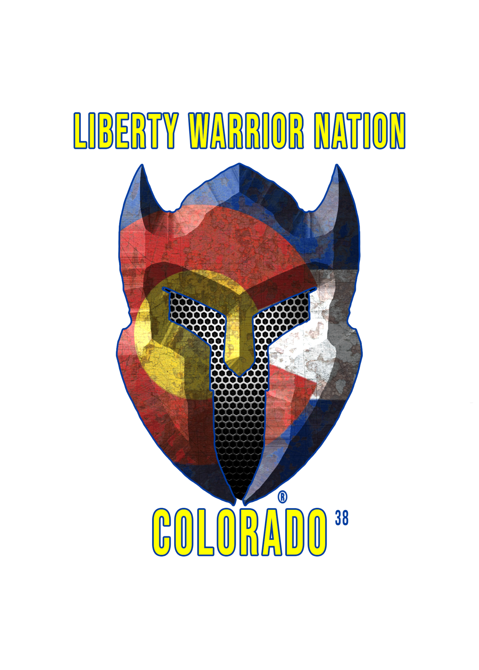 LWN LWN Badge Colorado State with Text Uv Sticker