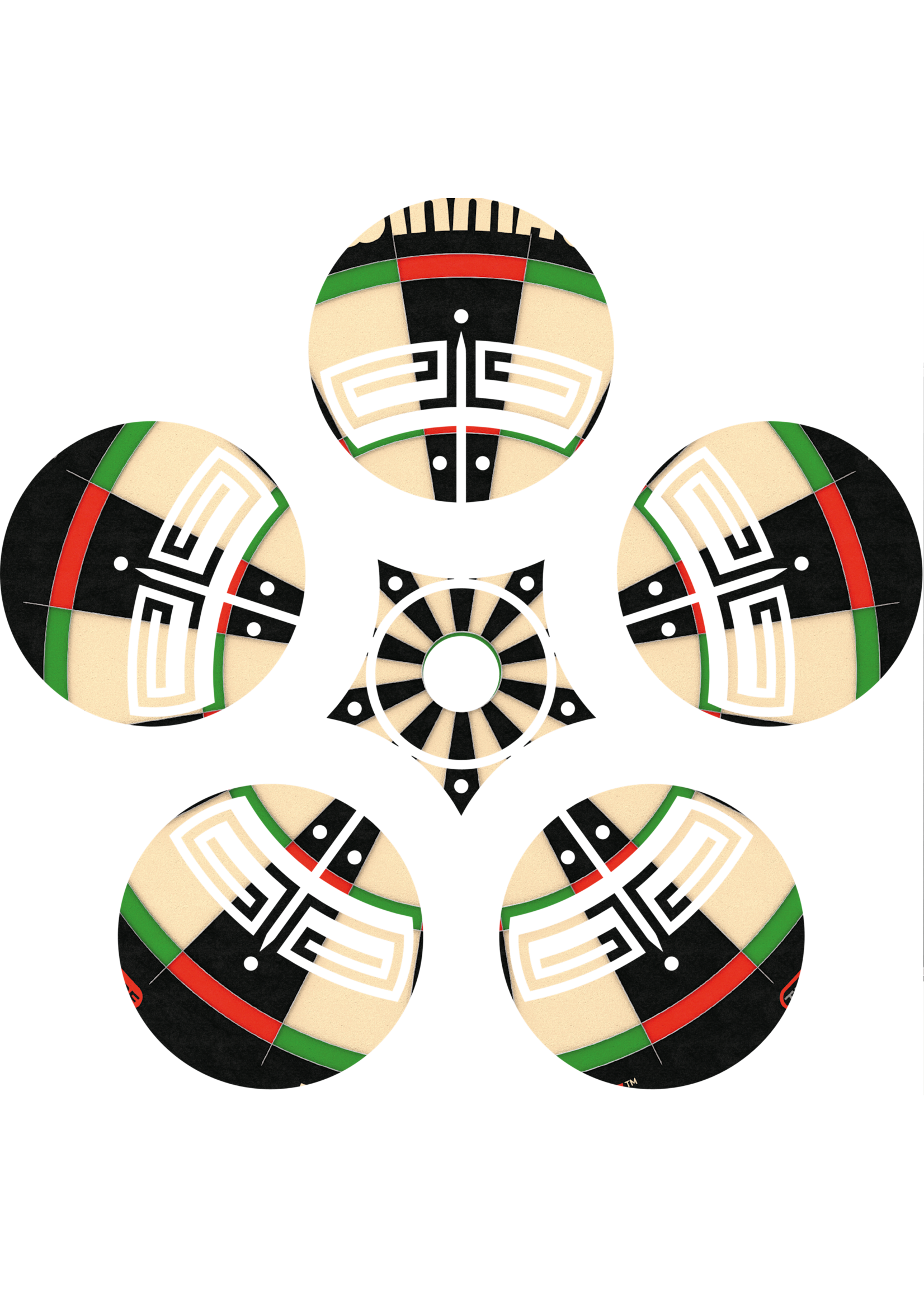 Darting Around Crop Circles Dart Board DTF