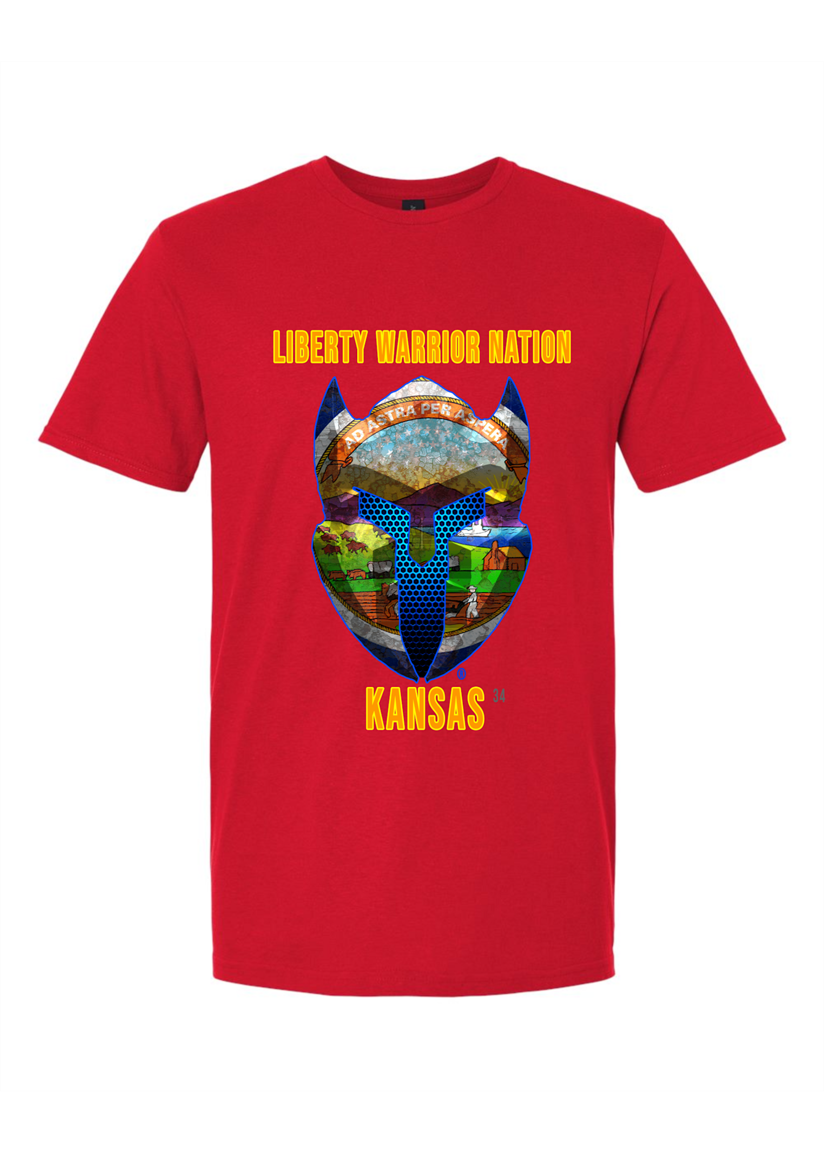 LWN Liberty Warrior Nation Kansas with Text Shirt