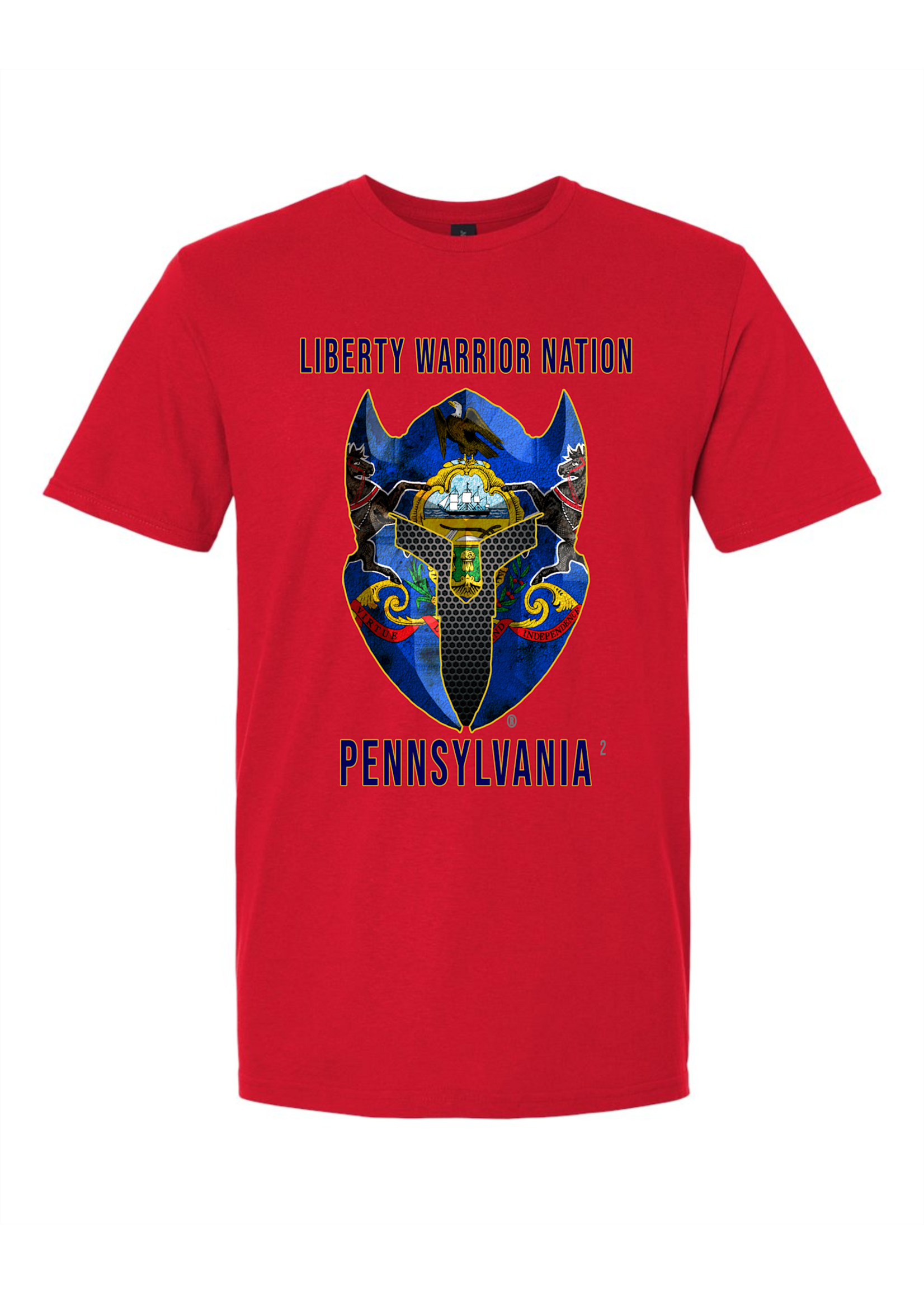 LWN Liberty Warrior Nation Pennsylvania with Text Shirt