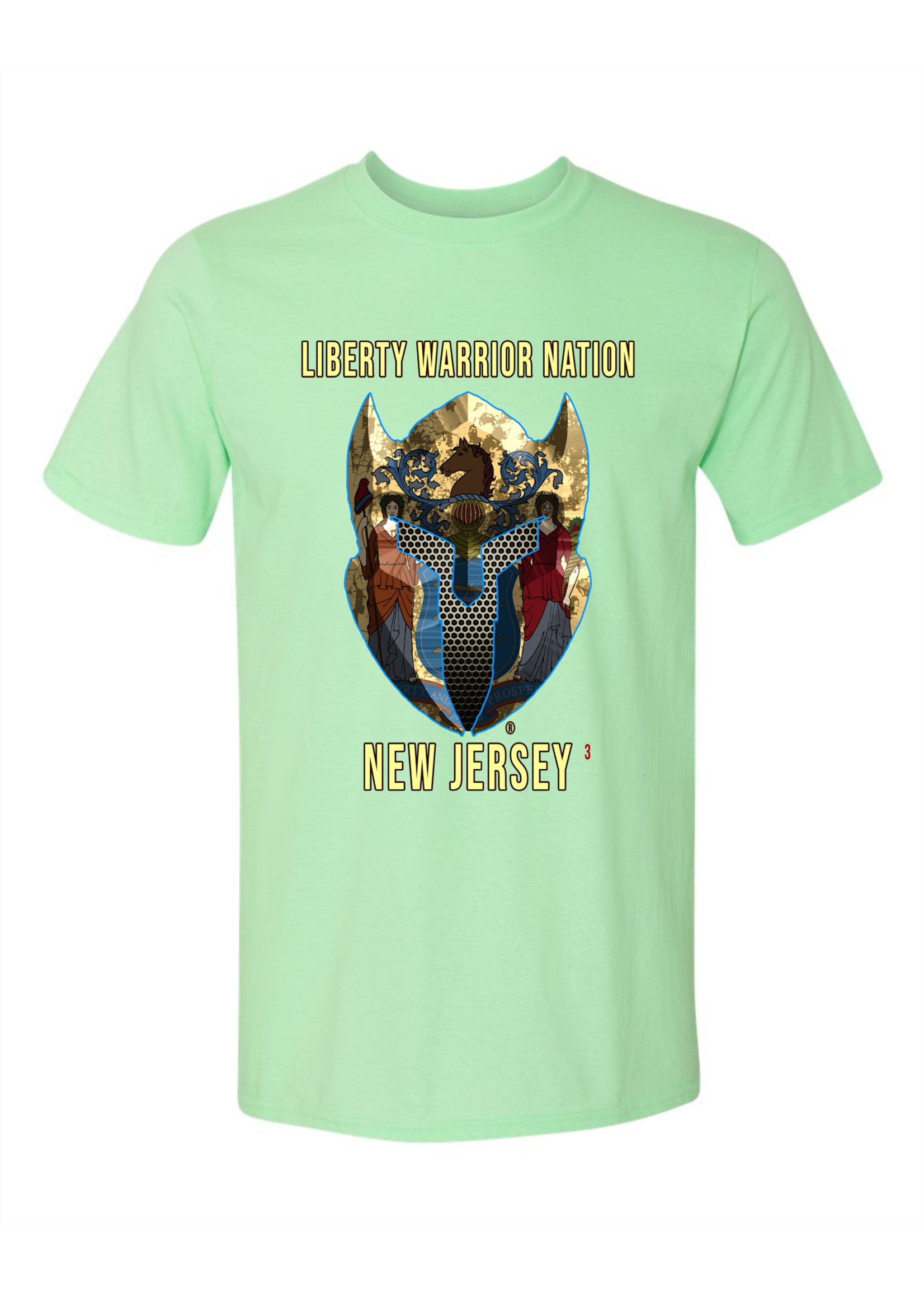 LWN Liberty Warrior Nation New Jersy with Text Shirt