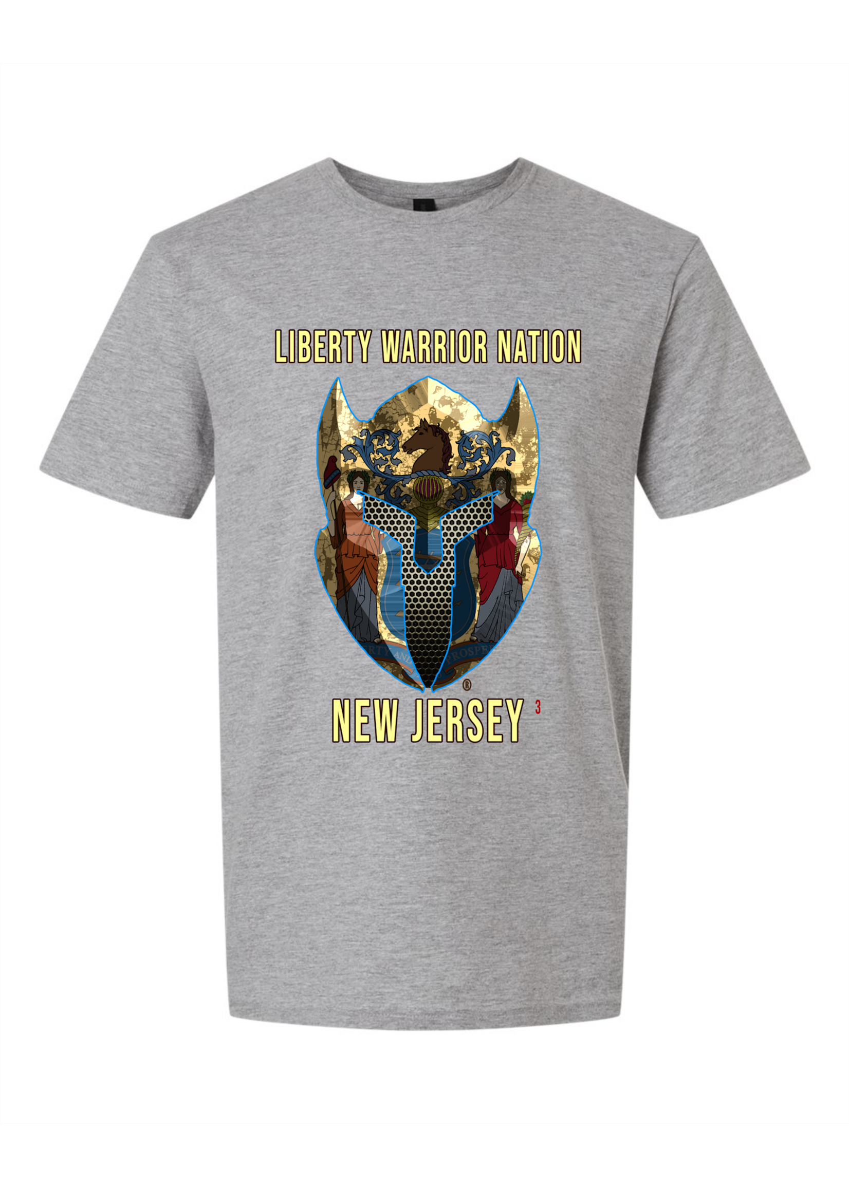 LWN Liberty Warrior Nation New Jersy with Text Shirt