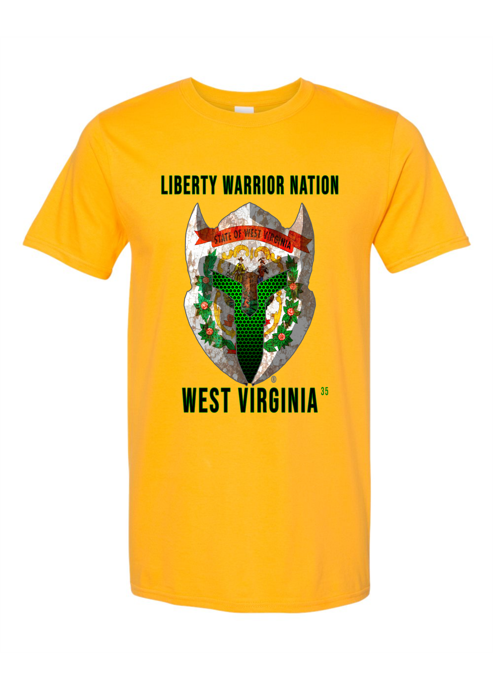 LWN Liberty Warrior Nation West Virginia with Text Shirt