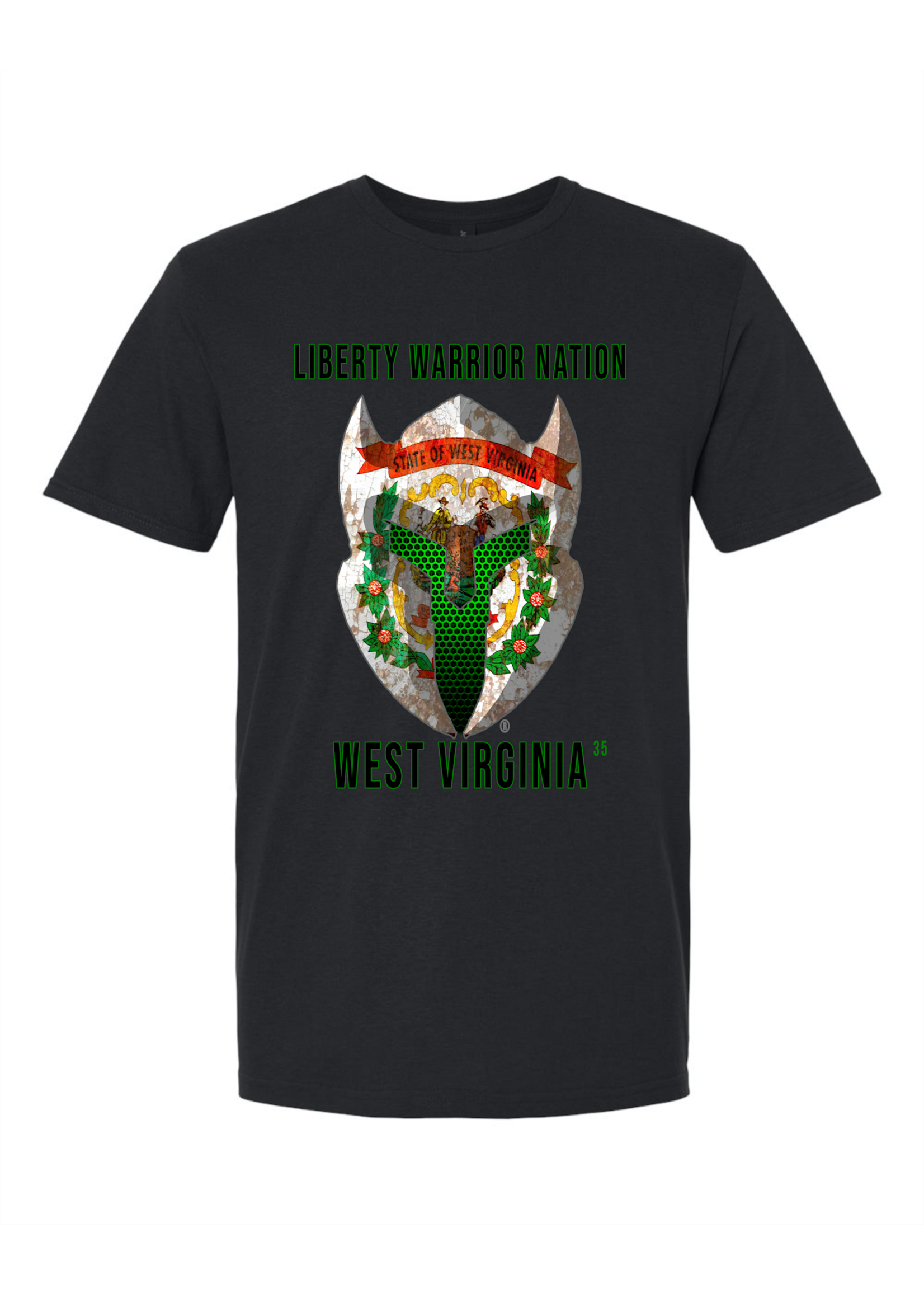 LWN Liberty Warrior Nation West Virginia with Text Shirt