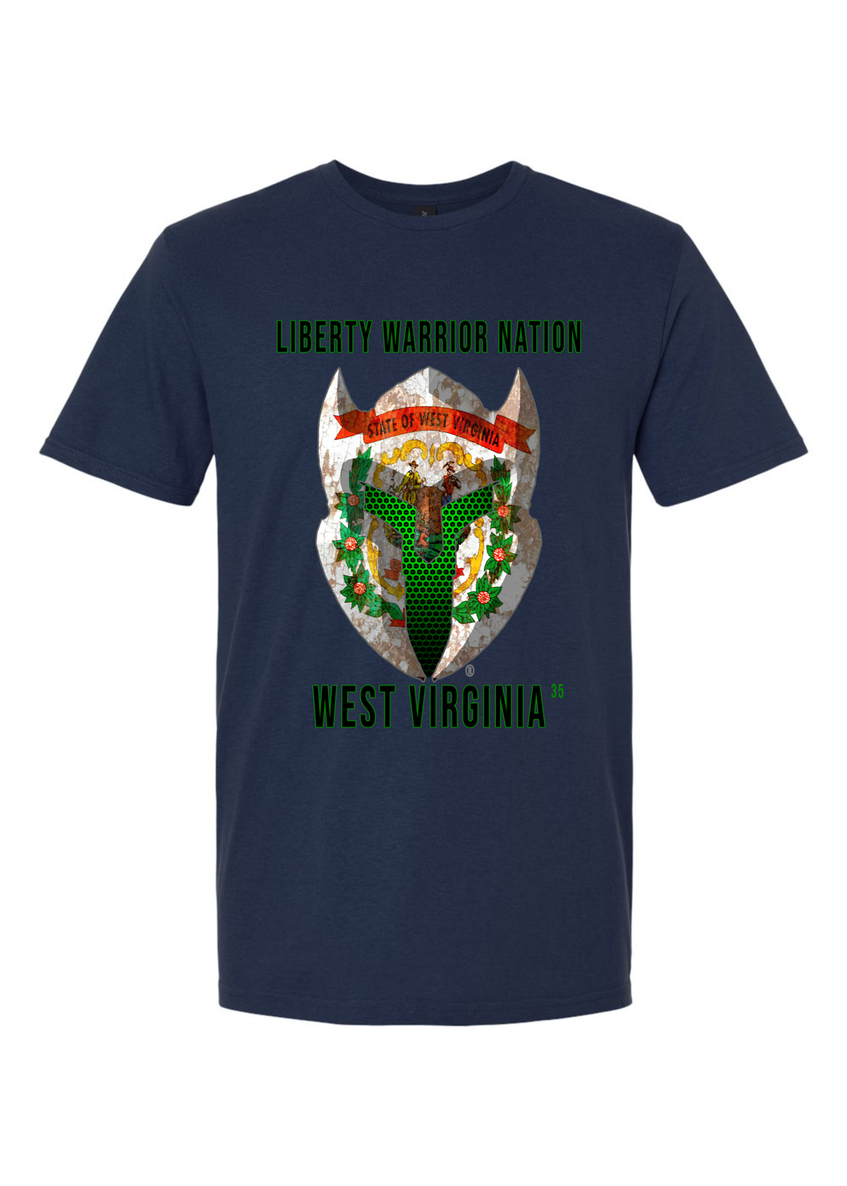 LWN Liberty Warrior Nation West Virginia with Text Shirt