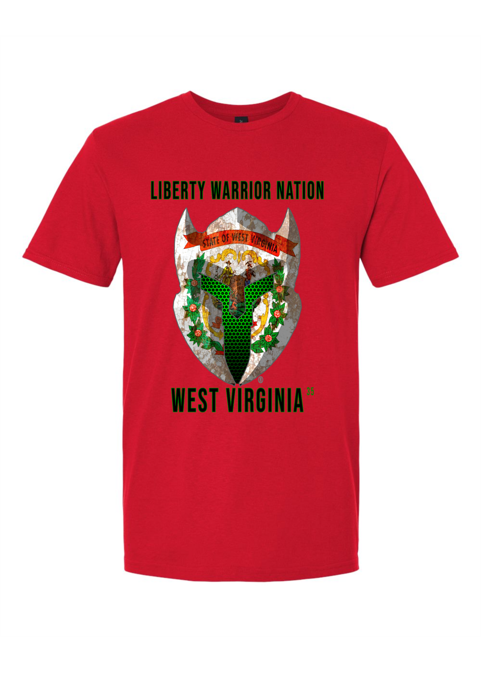 LWN Liberty Warrior Nation West Virginia with Text Shirt