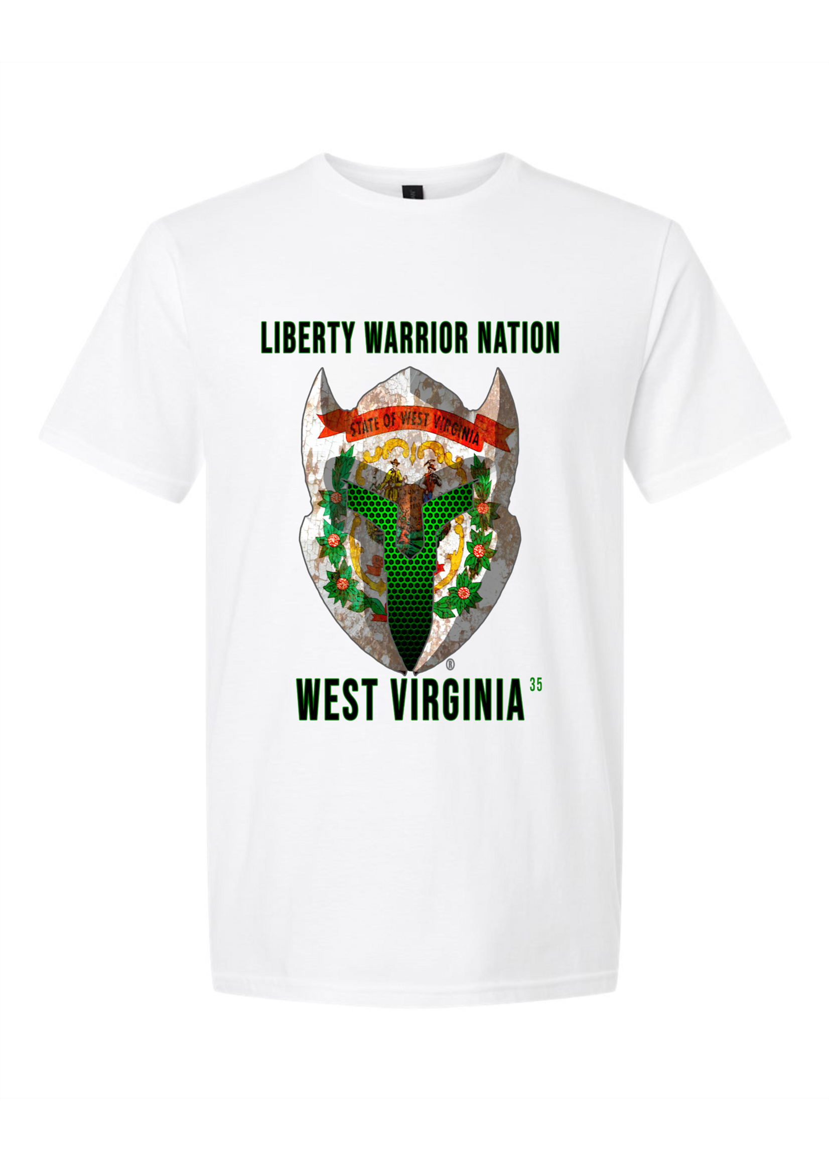 LWN Liberty Warrior Nation West Virginia with Text Shirt