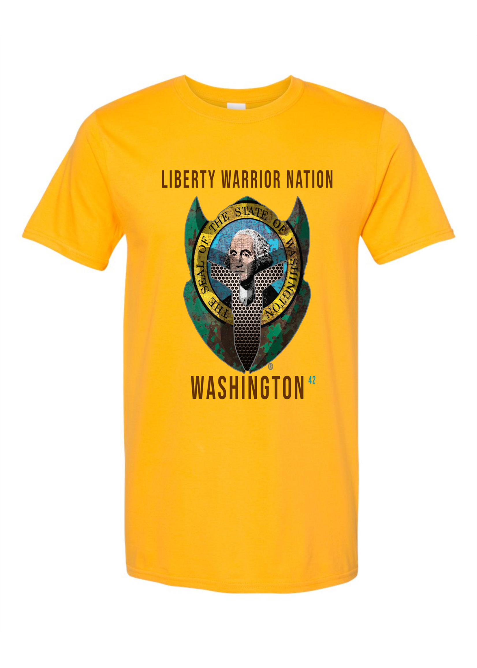 LWN Liberty Warrior Nation Washington with Text Shirt