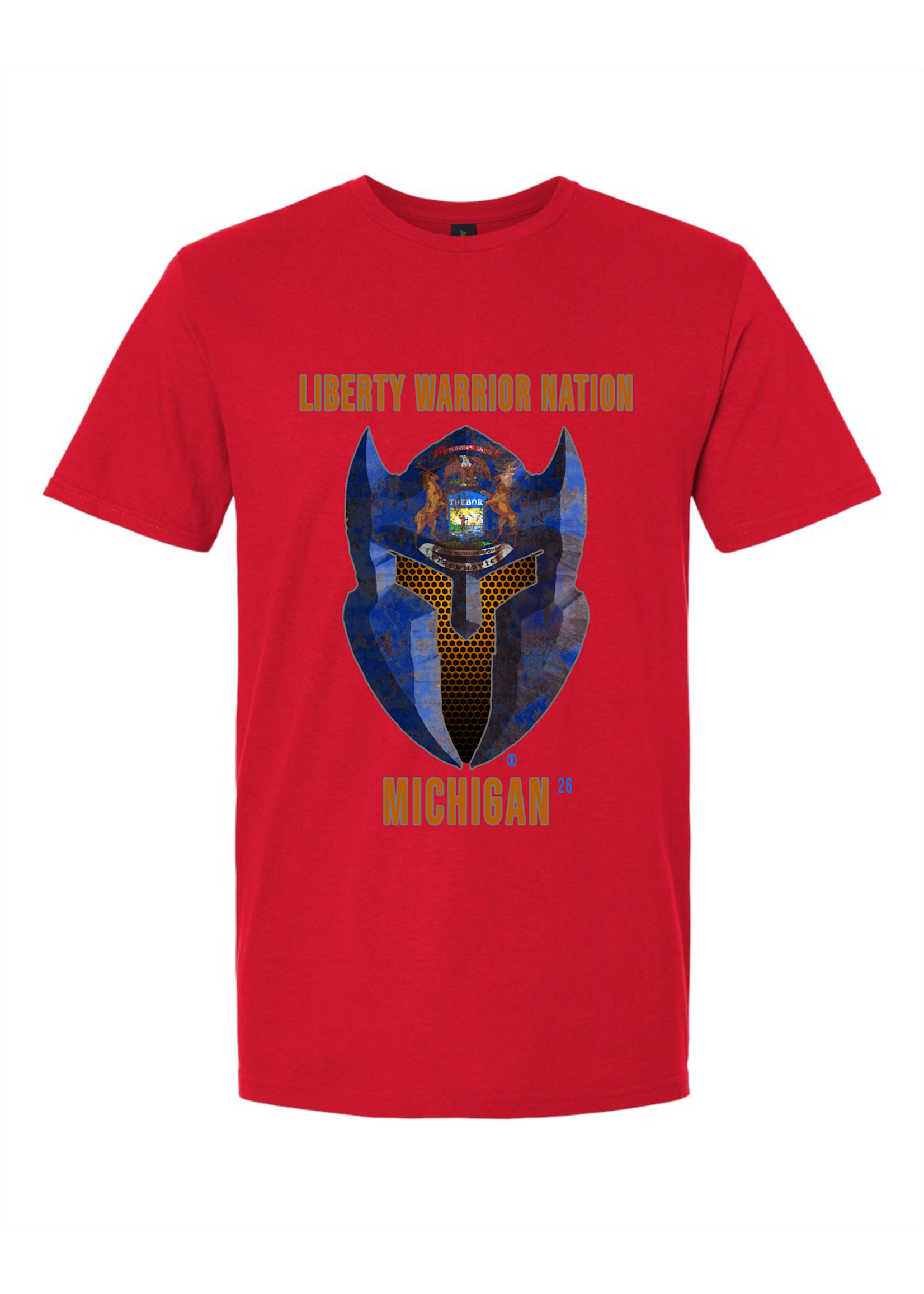 LWN Liberty Warrior Nation Michigan with Text Shirt