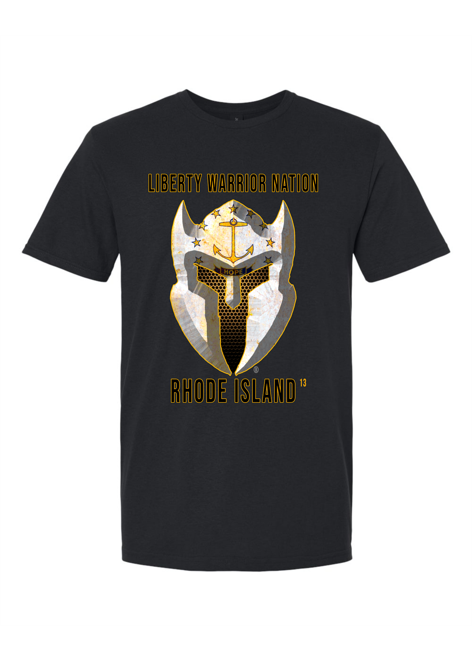 LWN Liberty Warrior Nation Rhode Island with Text Shirt