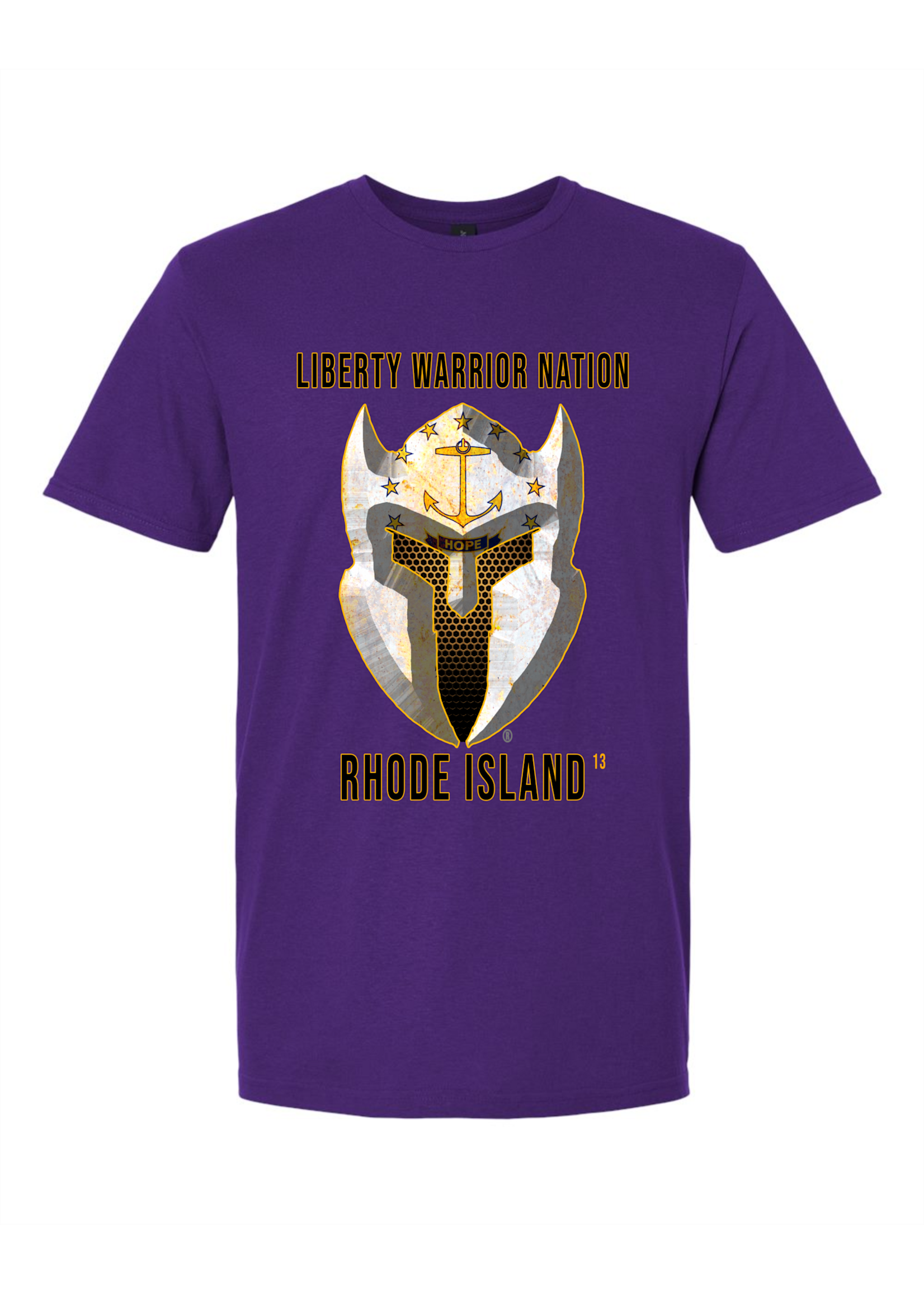LWN Liberty Warrior Nation Rhode Island with Text Shirt
