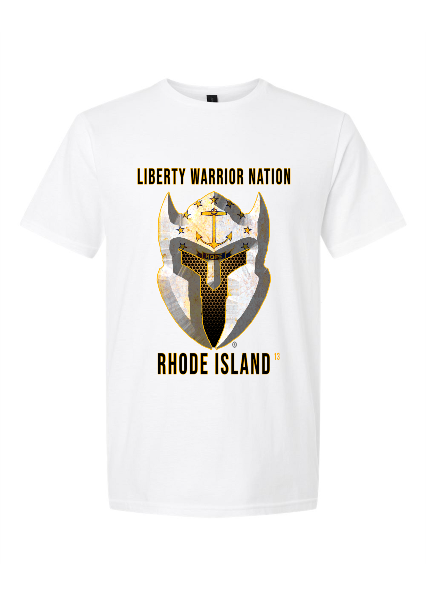 LWN Liberty Warrior Nation Rhode Island with Text Shirt