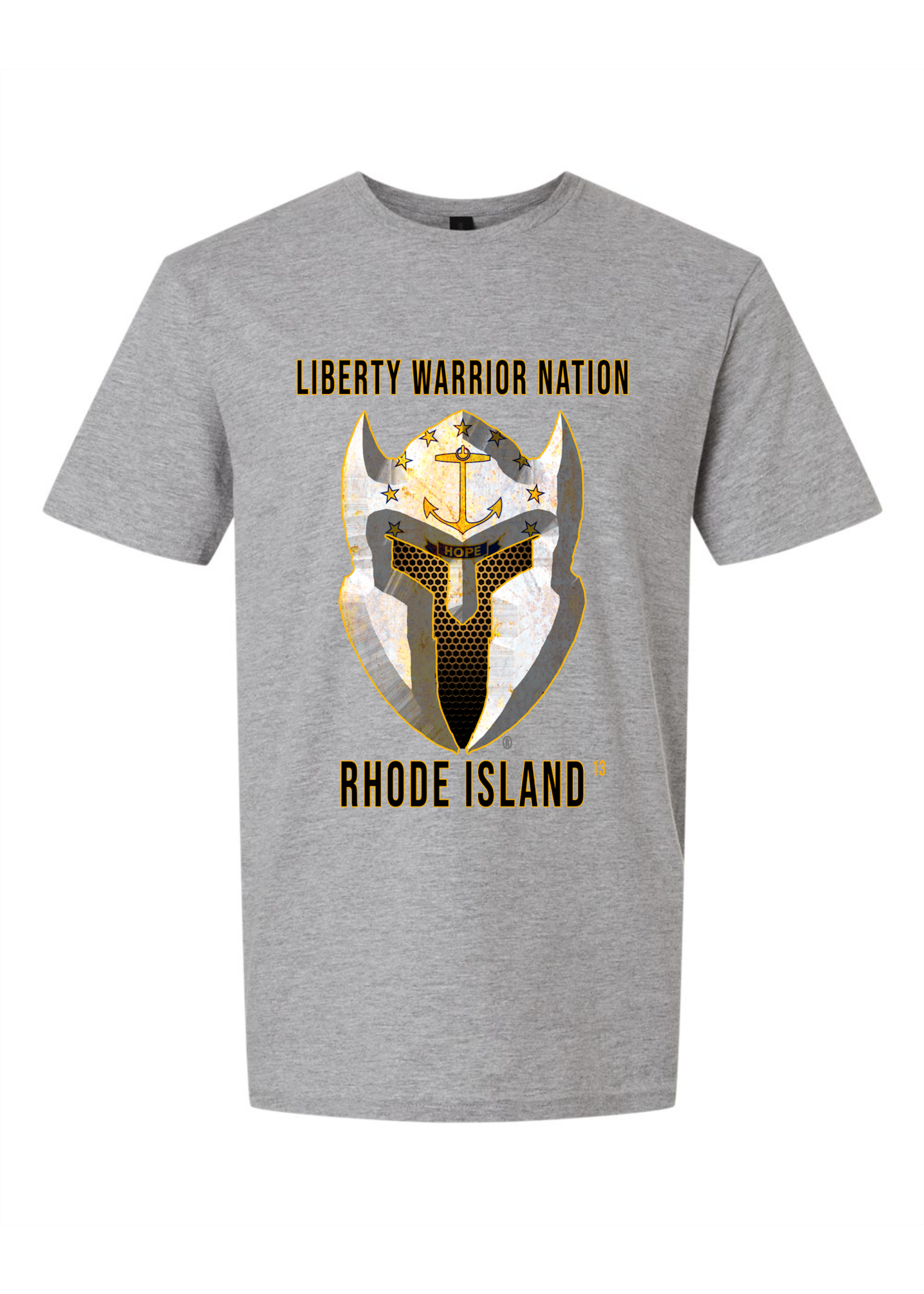 LWN Liberty Warrior Nation Rhode Island with Text Shirt