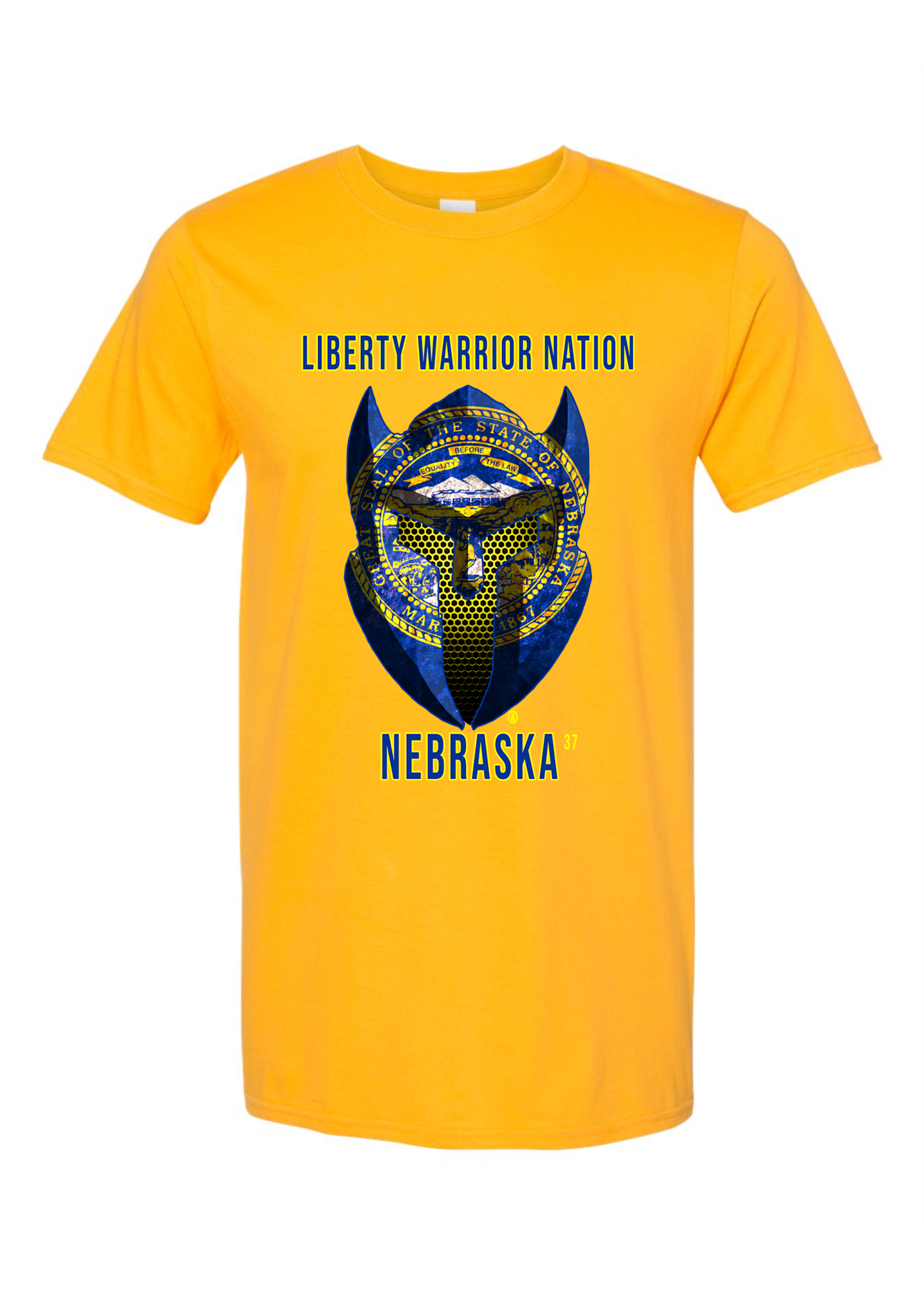 LWN Liberty Warrior Nation Nebraska with Text Shirt