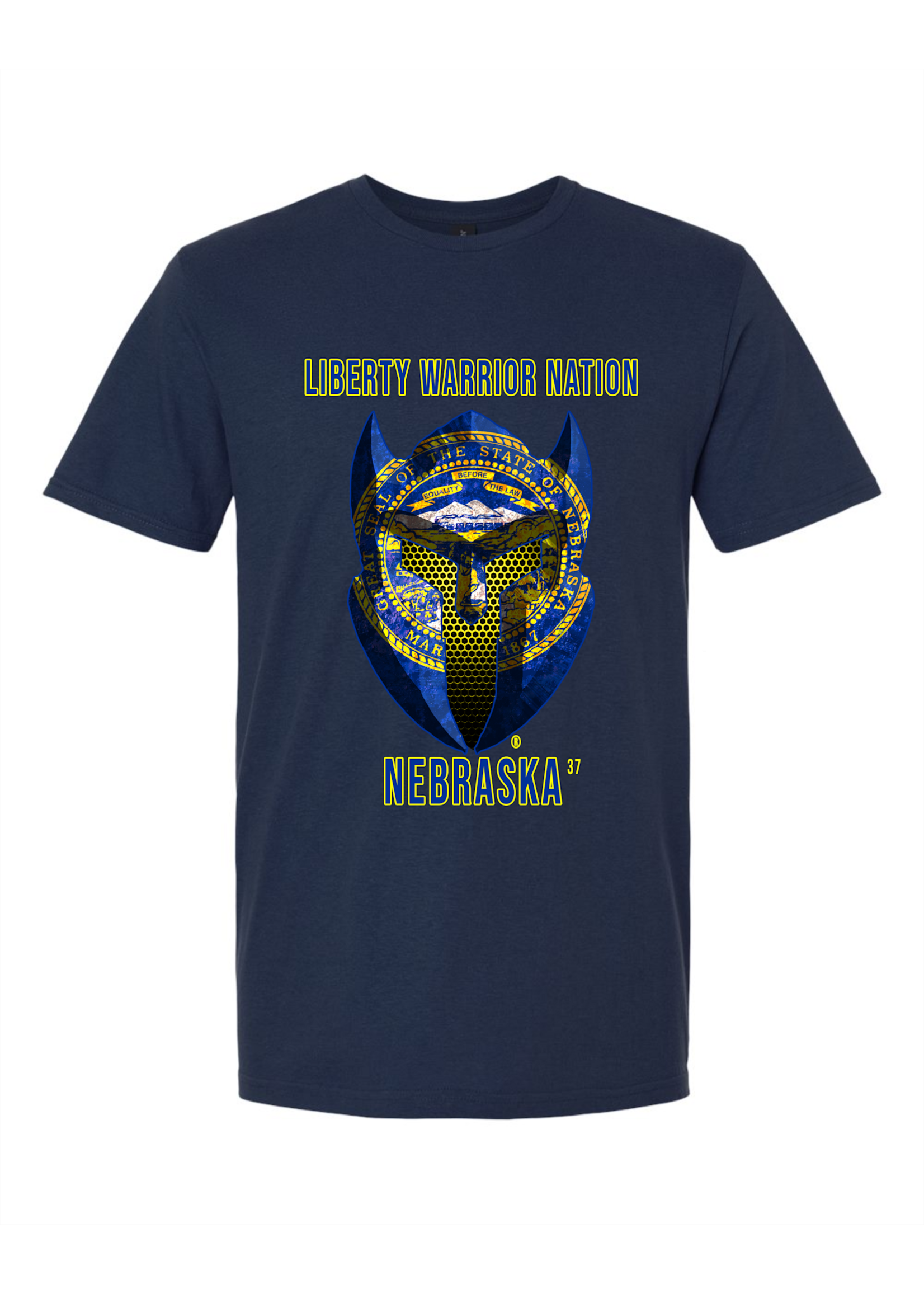 LWN Liberty Warrior Nation Nebraska with Text Shirt