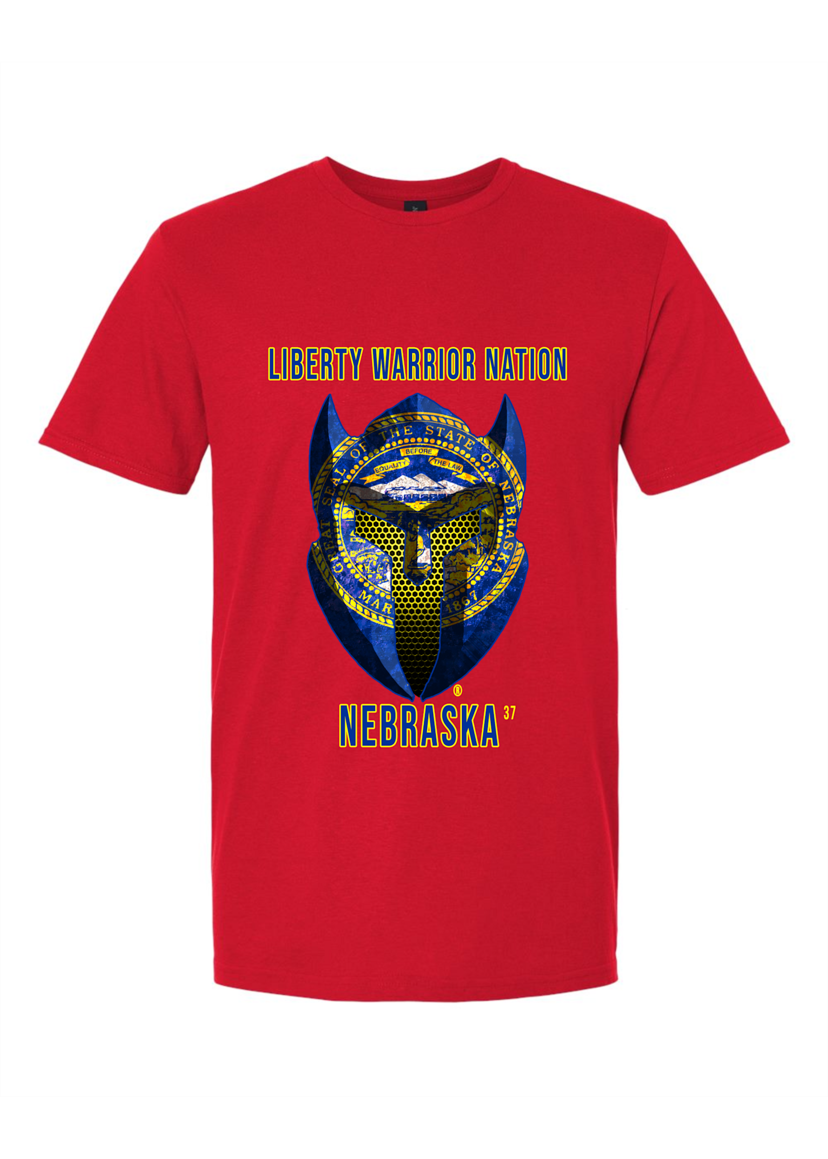 LWN Liberty Warrior Nation Nebraska with Text Shirt