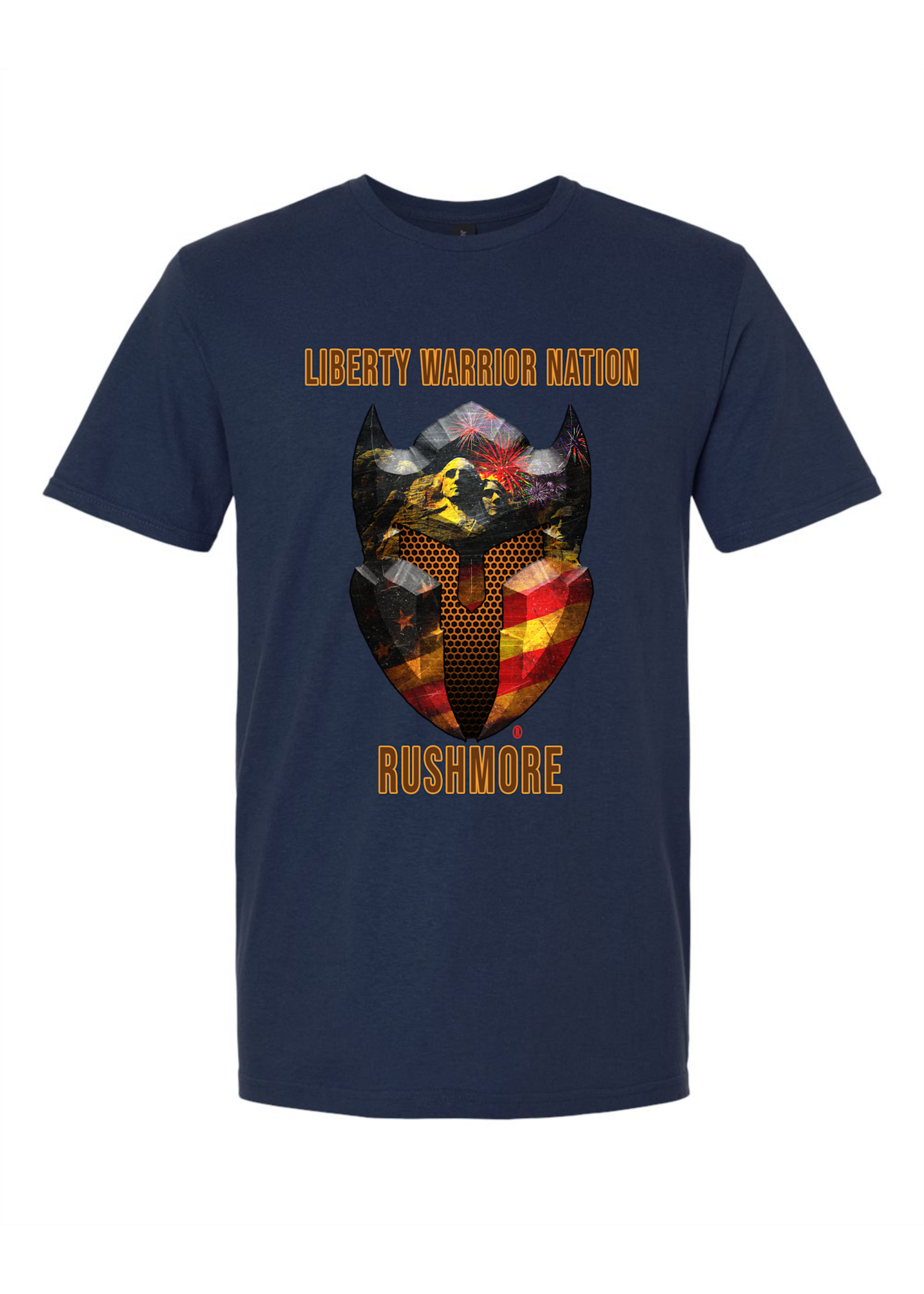 LWN Liberty Warrior Nation Rushmore with Text Shirt