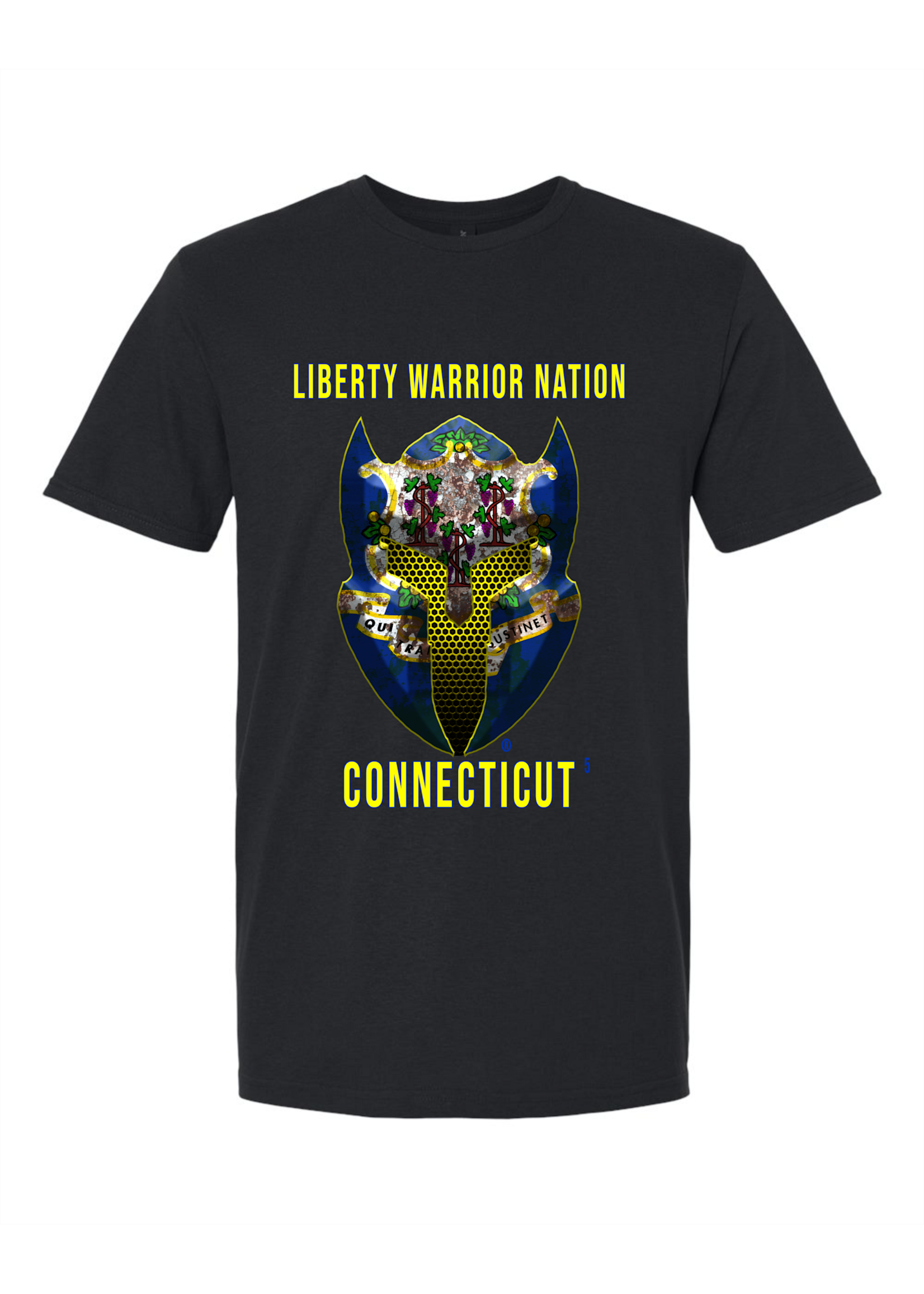 LWN Liberty Warrior Nation Connecticut Shirt with Text
