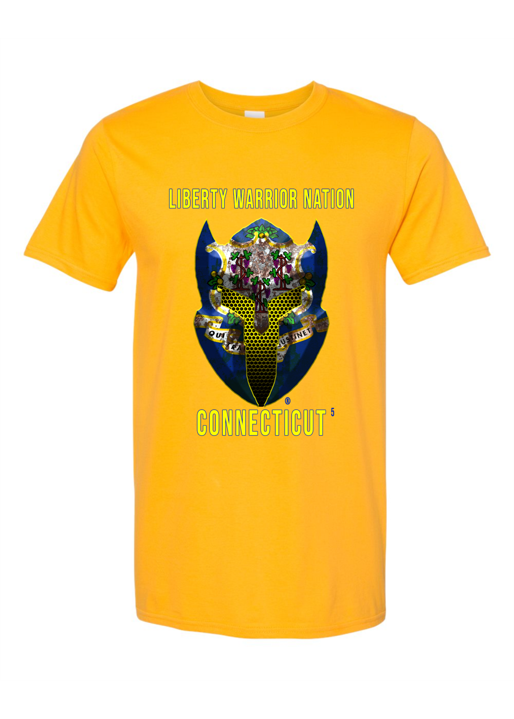 LWN Liberty Warrior Nation Connecticut Shirt with Text