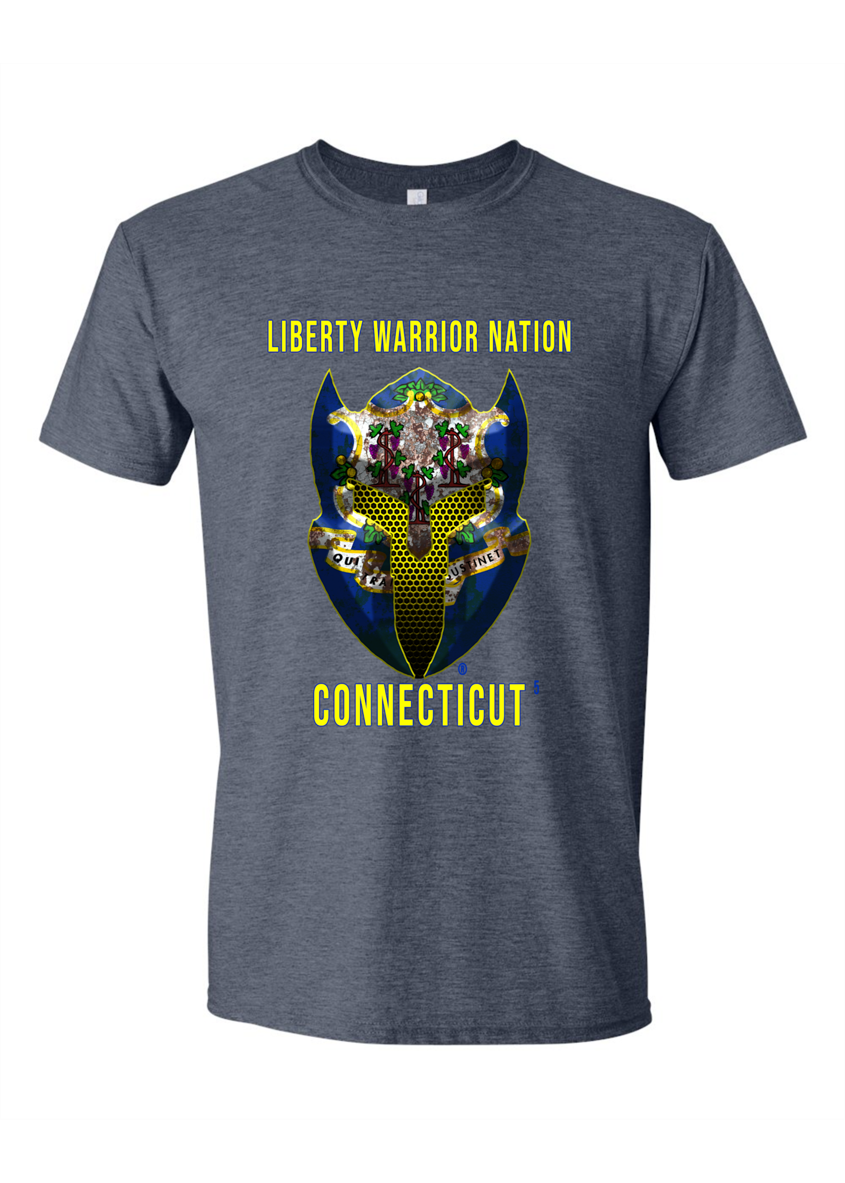 LWN Liberty Warrior Nation Connecticut Shirt with Text