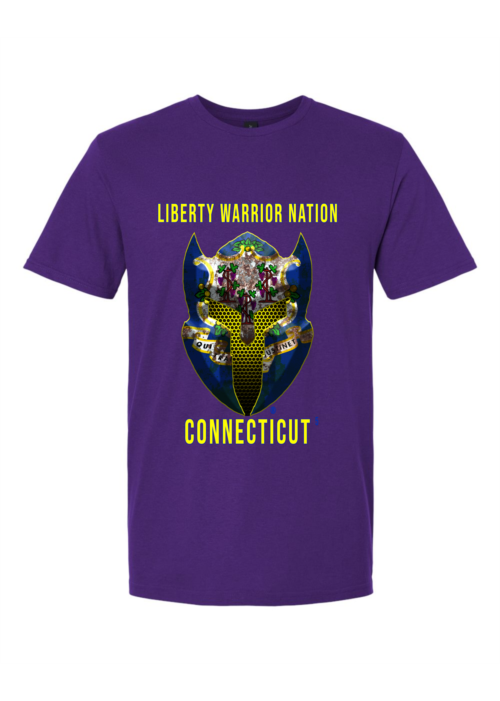 LWN Liberty Warrior Nation Connecticut Shirt with Text